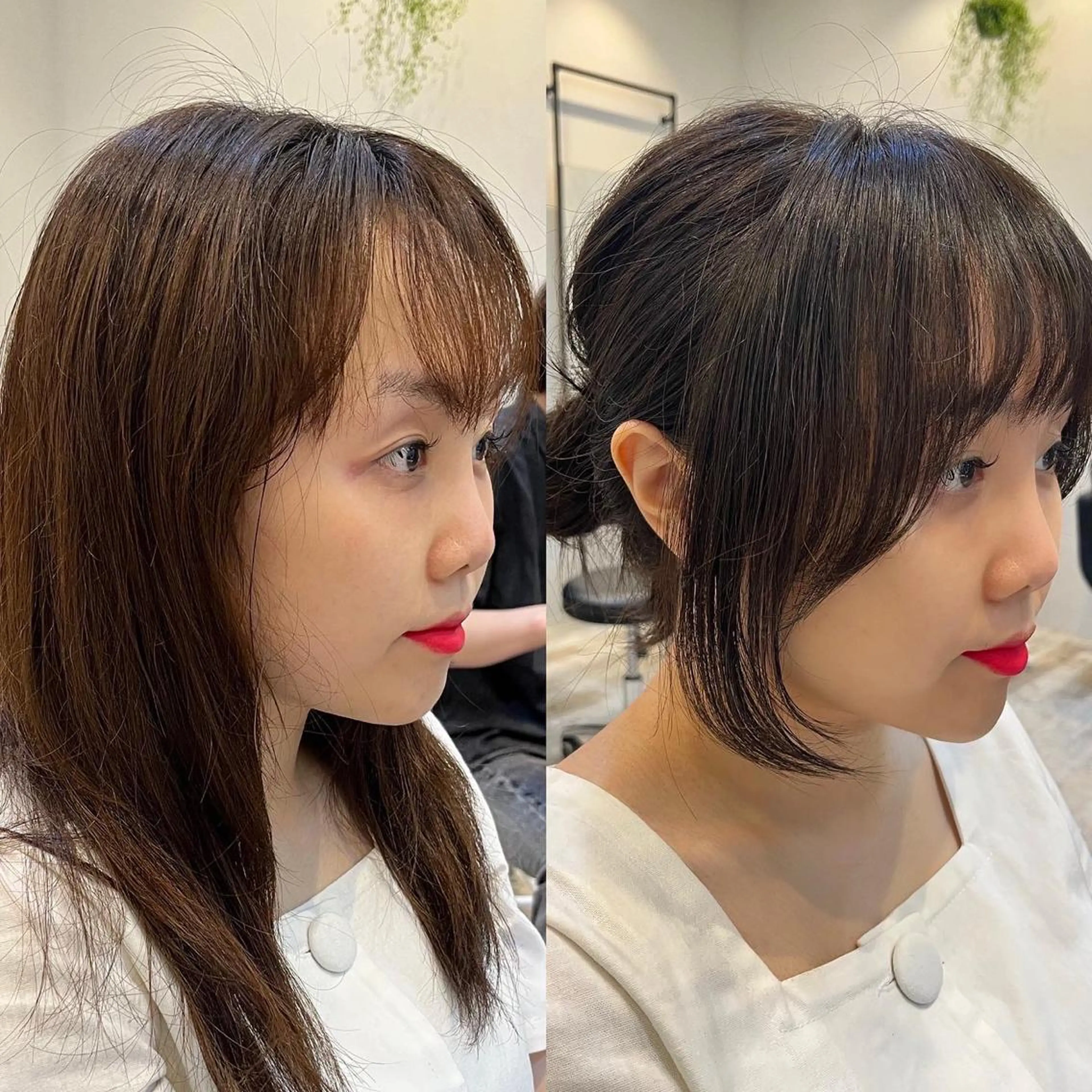セミロング カラー 黒髪 ブルーカラー ブルーブラック インナーカラー くせ毛 カット ヘアカラー トリートメント 透明感×髪質改善🧸 韓国ヘア　武田涼のヘアスタイル