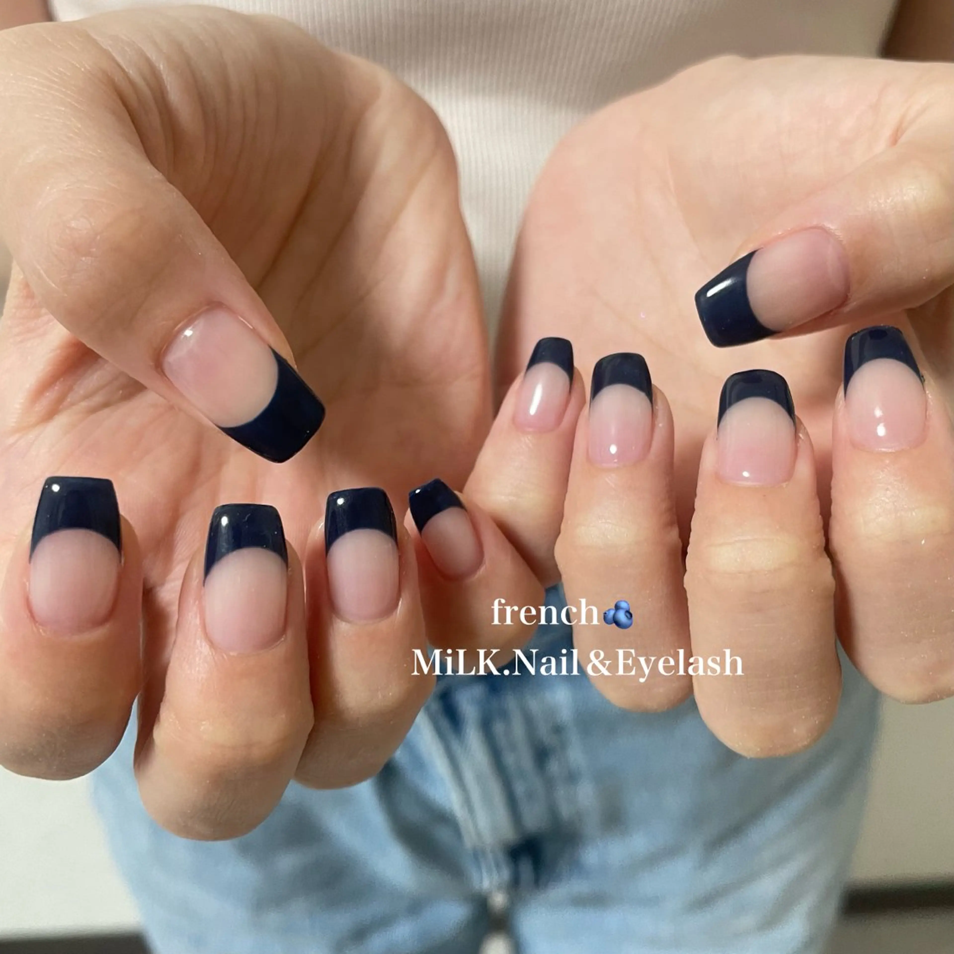 ネイル フレンチネイル MiLK.   Nail&Eyelash所属・MiLK. wakaのマツエク・マツパデザイン