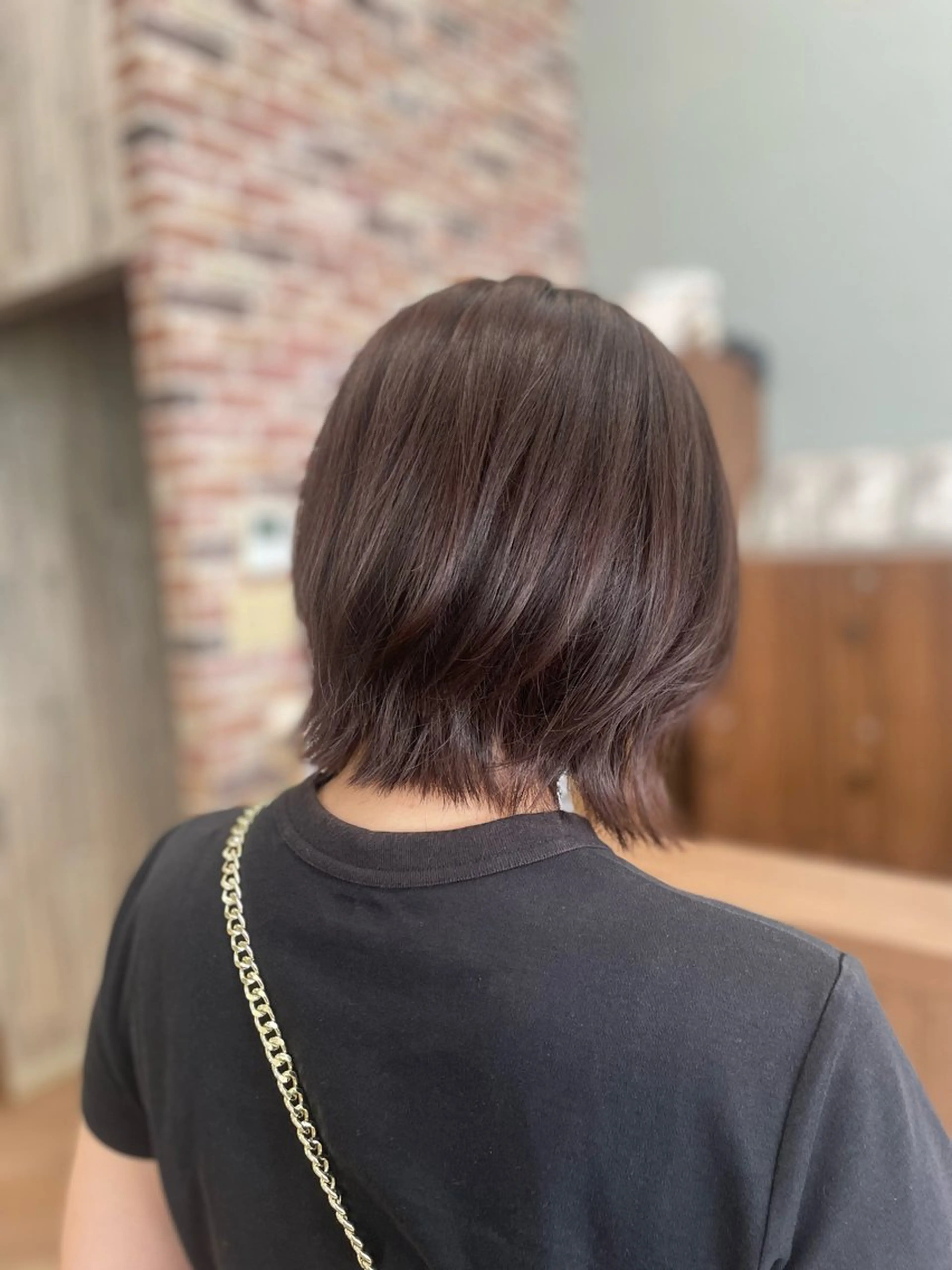 ミディアム レイヤーカット カット シミズ カエデ🍁のヘアスタイル