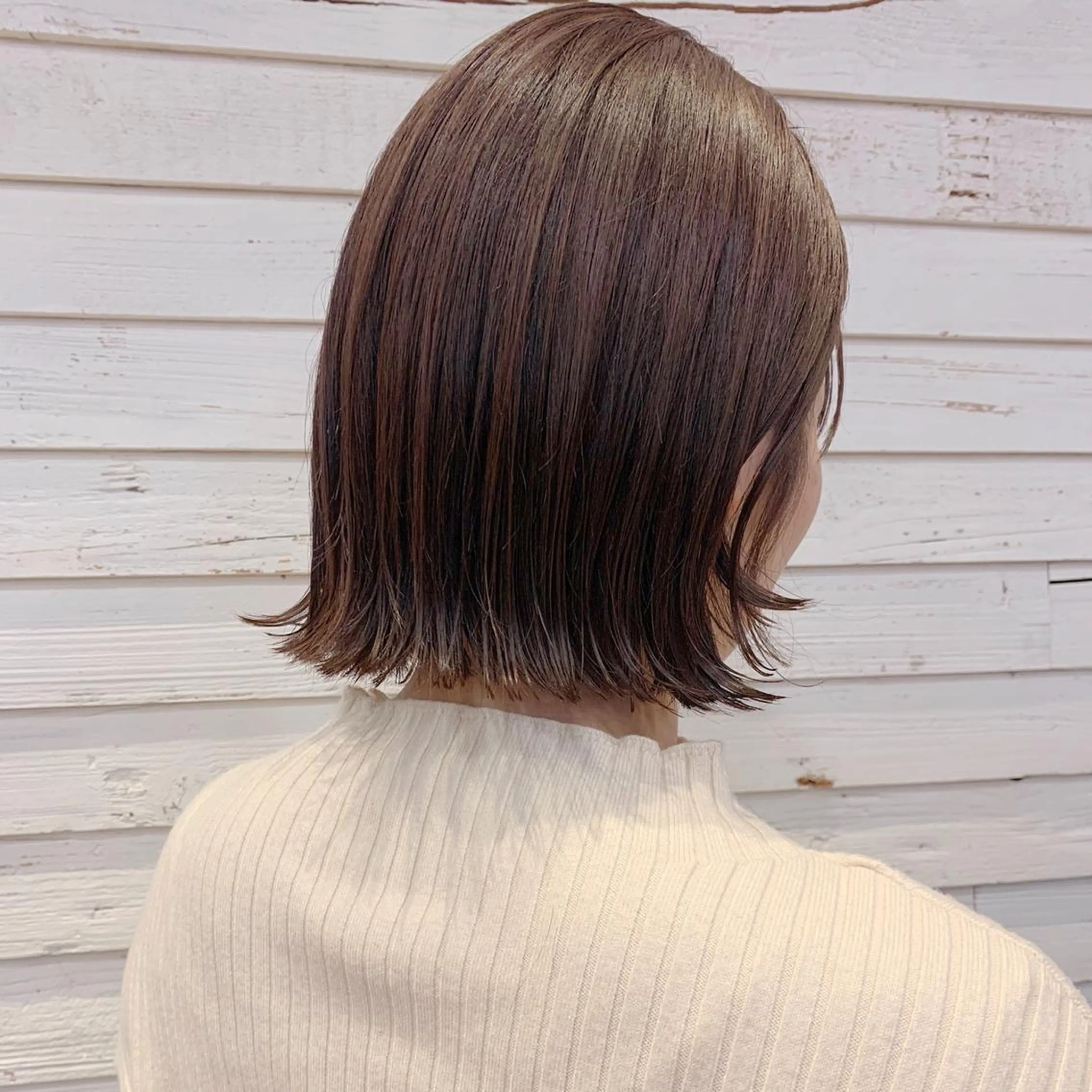 ショート カラー ベージュカラー 透明感カラー ラベンダーカラー ラベンダーベージュ ボブ カット ヘアカラー トリートメント 🌱小顔ヘア/ボブ ミディアム/双葉🌱のヘアスタイル