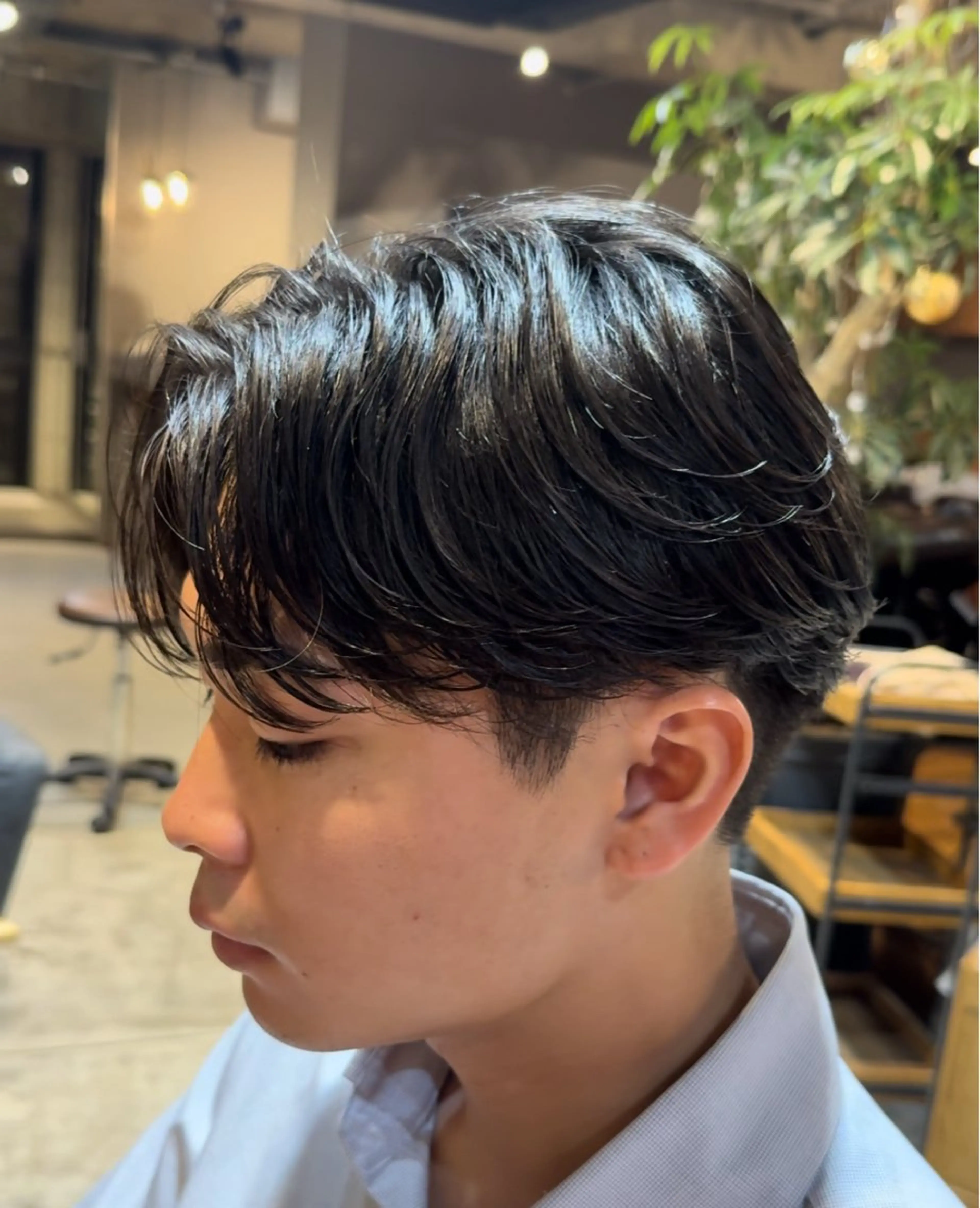 パーマ メンズ センターパート メンズパーマ/大庭 亨仁　表参道のヘアスタイル