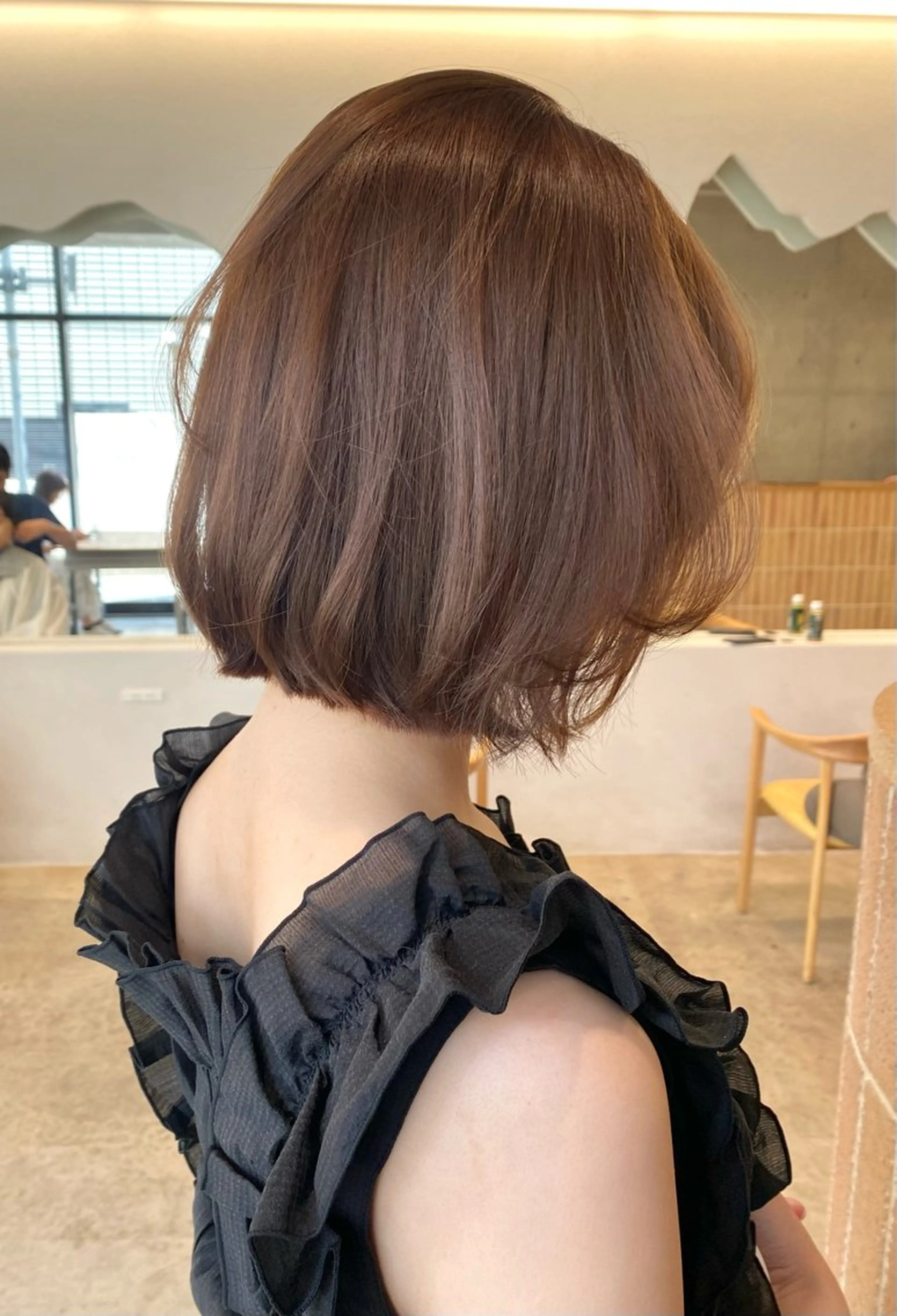 ミディアム カラー カット ヘアカラー トリートメント レイヤー/柔色 カラー/SAkiのヘアスタイル