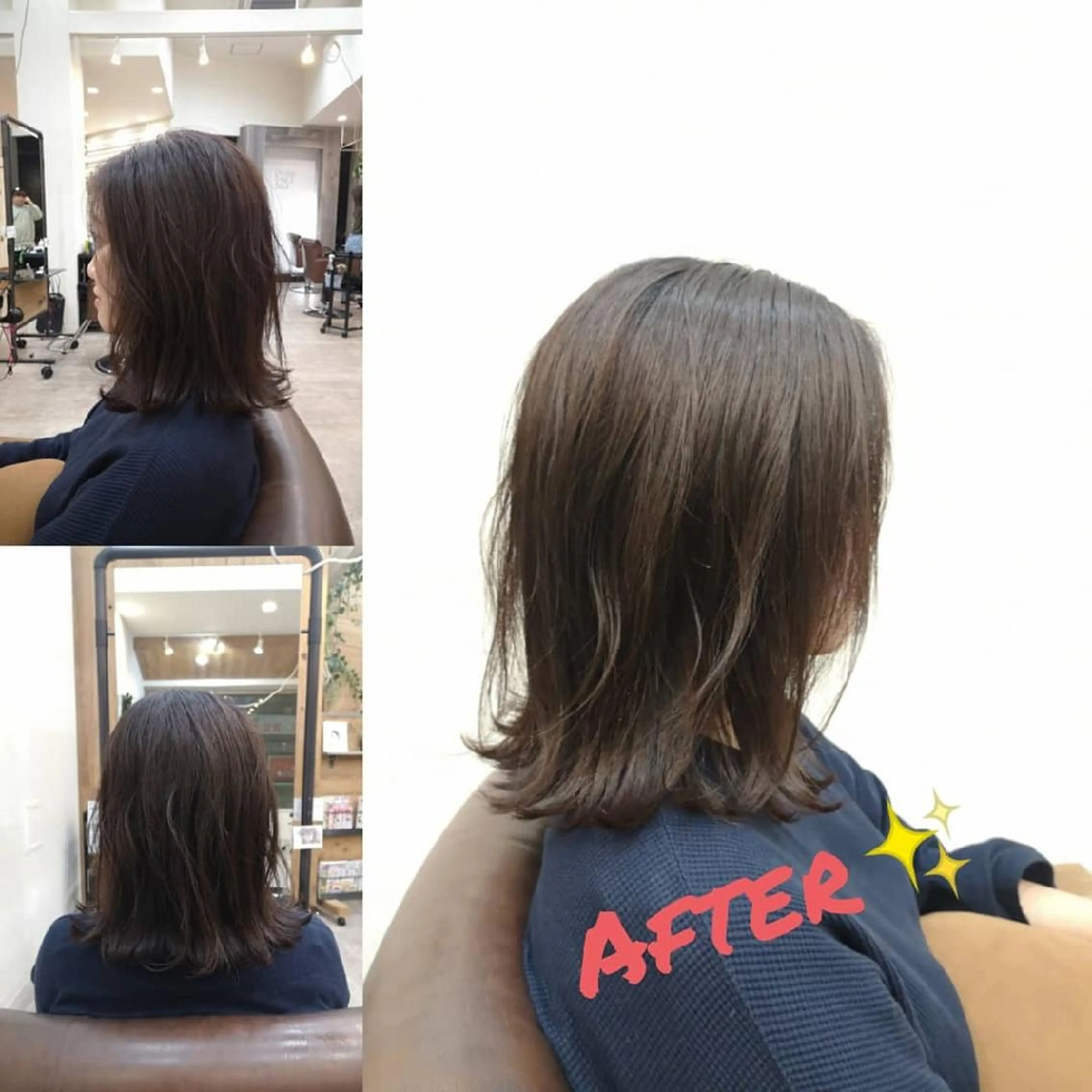 ミディアム カラー ボブ N°emirai溝口 MG 🌈梶谷龍吾のヘアスタイル