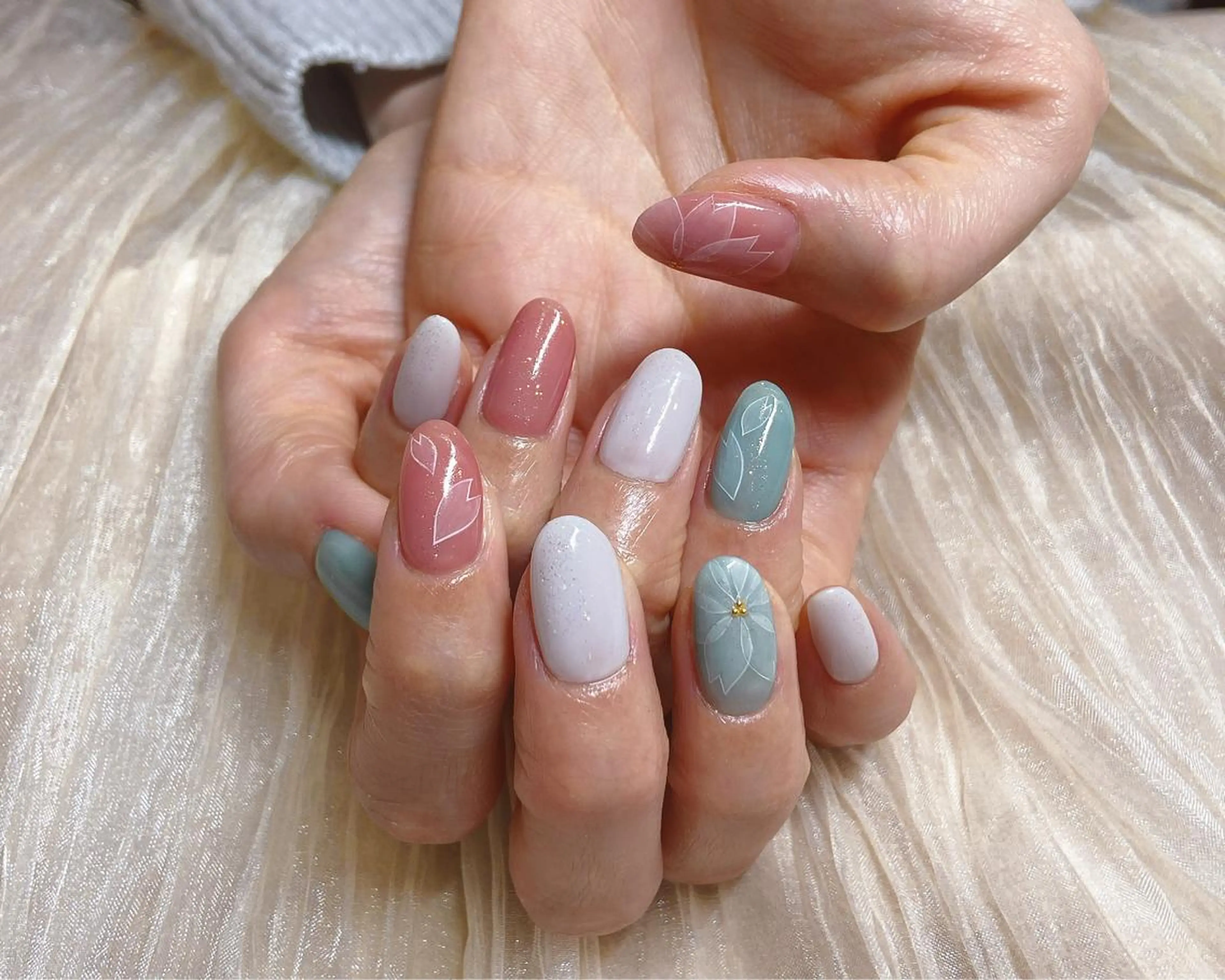 ネイル 桜ネイル ハンドネイル ネイリスト あこのネイルデザイン