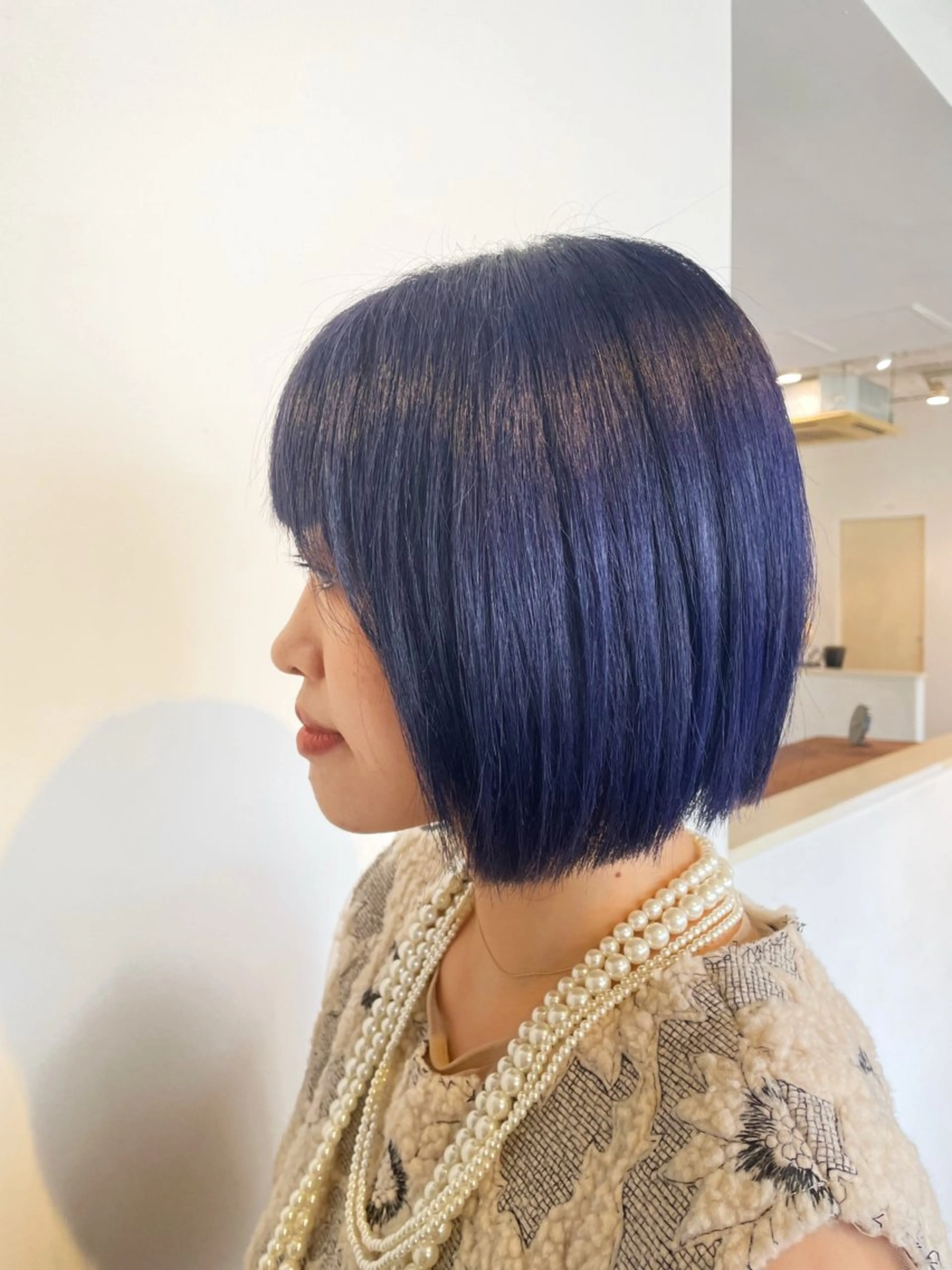 ミディアム カラー ブリーチ ネイビーカラー カット ヘアカラー unsung所属・韓国風◎　田中 勇也のヘアスタイル