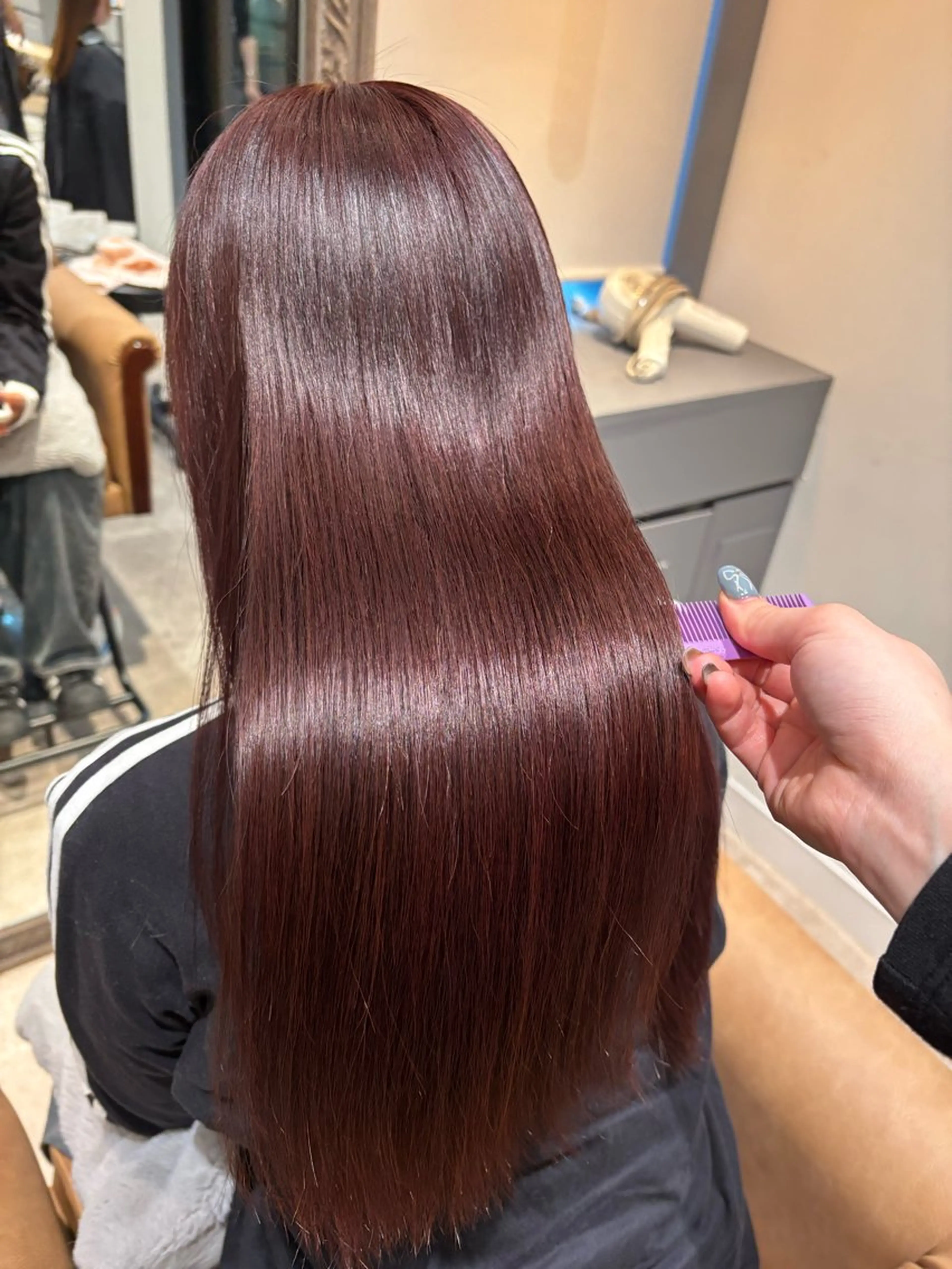 ロング カラー ブリーチ トリートメント AYARI☆縮毛矯正 艶髪/透明感カラーのヘアスタイル