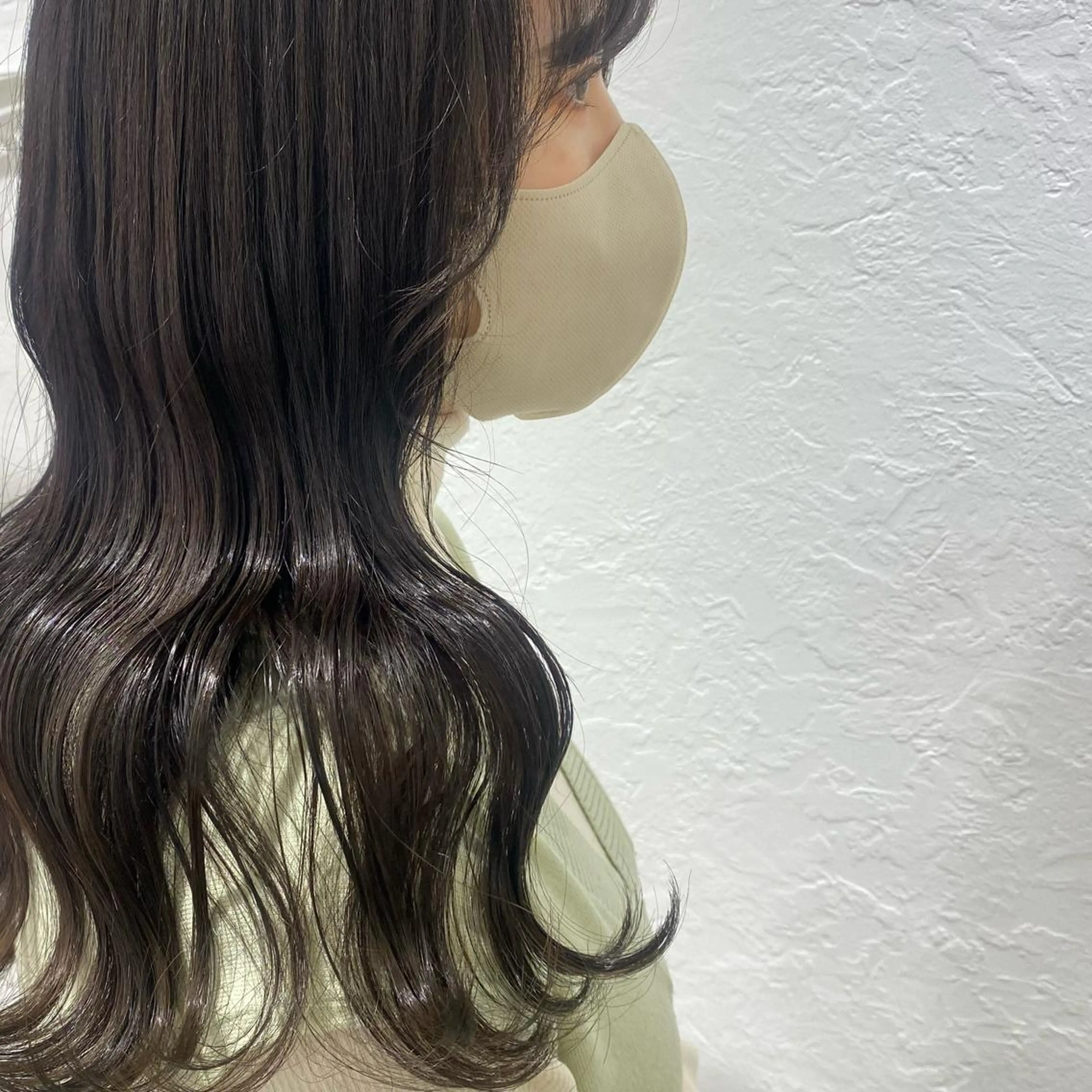ロング カラー 透明感カラー ヘアカラー トリートメント ながい りなのヘアスタイル