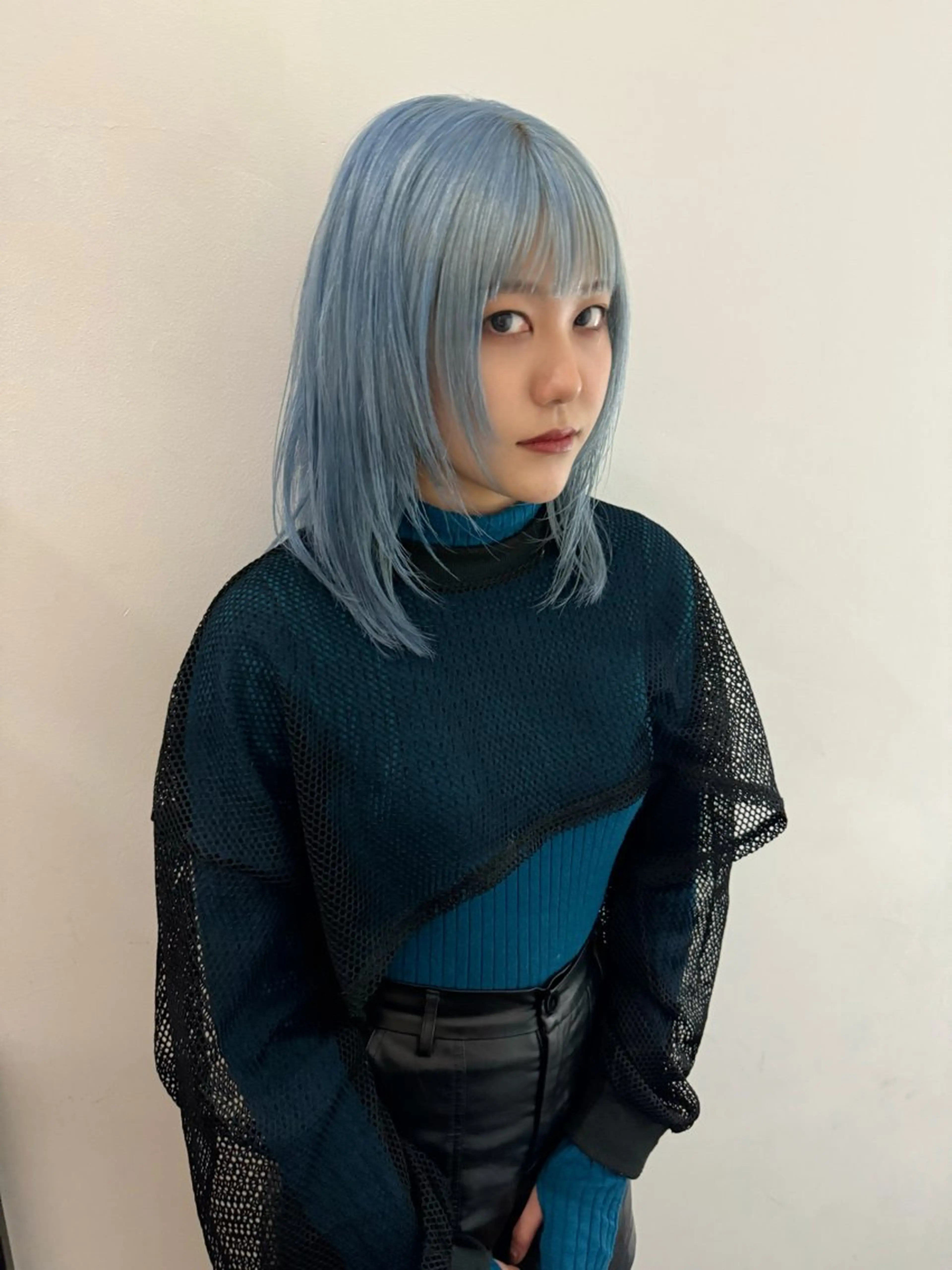 ミディアム カラー ヘアカラー トリートメント ⭐ハイトーンブリーチ ミルクティーピンクのヘアスタイル