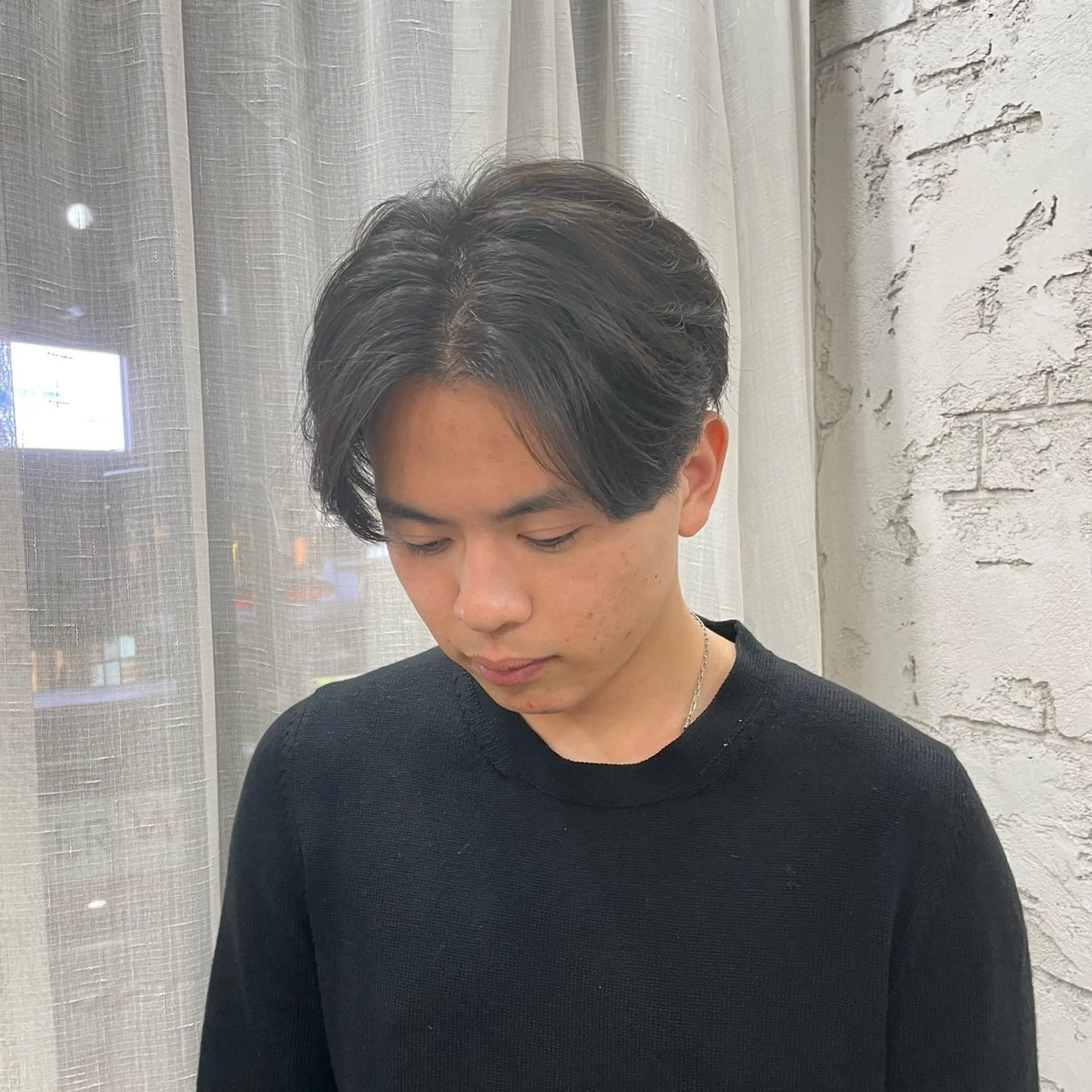 メンズ センターパート girly hair 💗SHINO💗のヘアスタイル