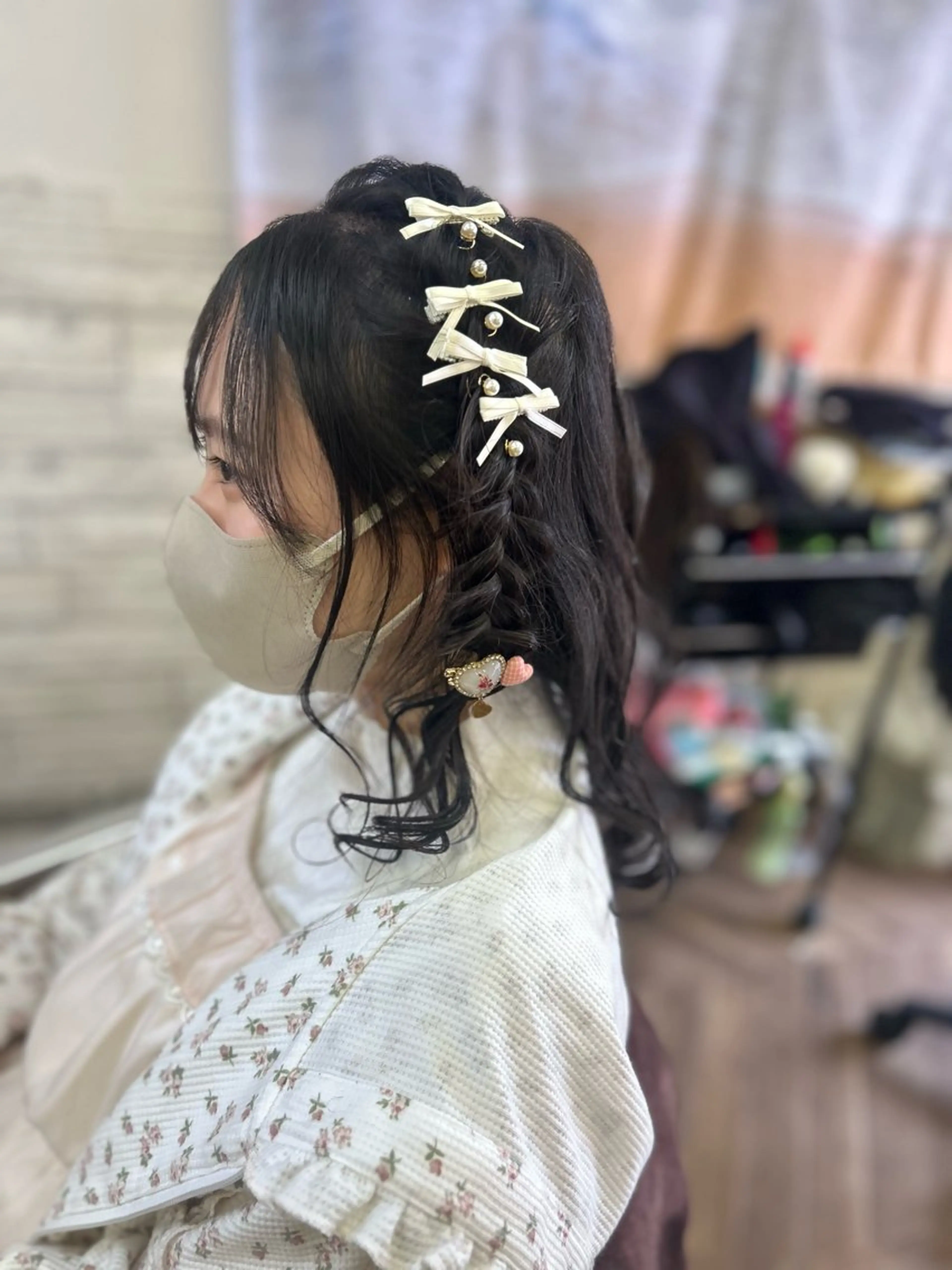 ミディアム ヘアアレンジ 中原 梨沙のヘアスタイル