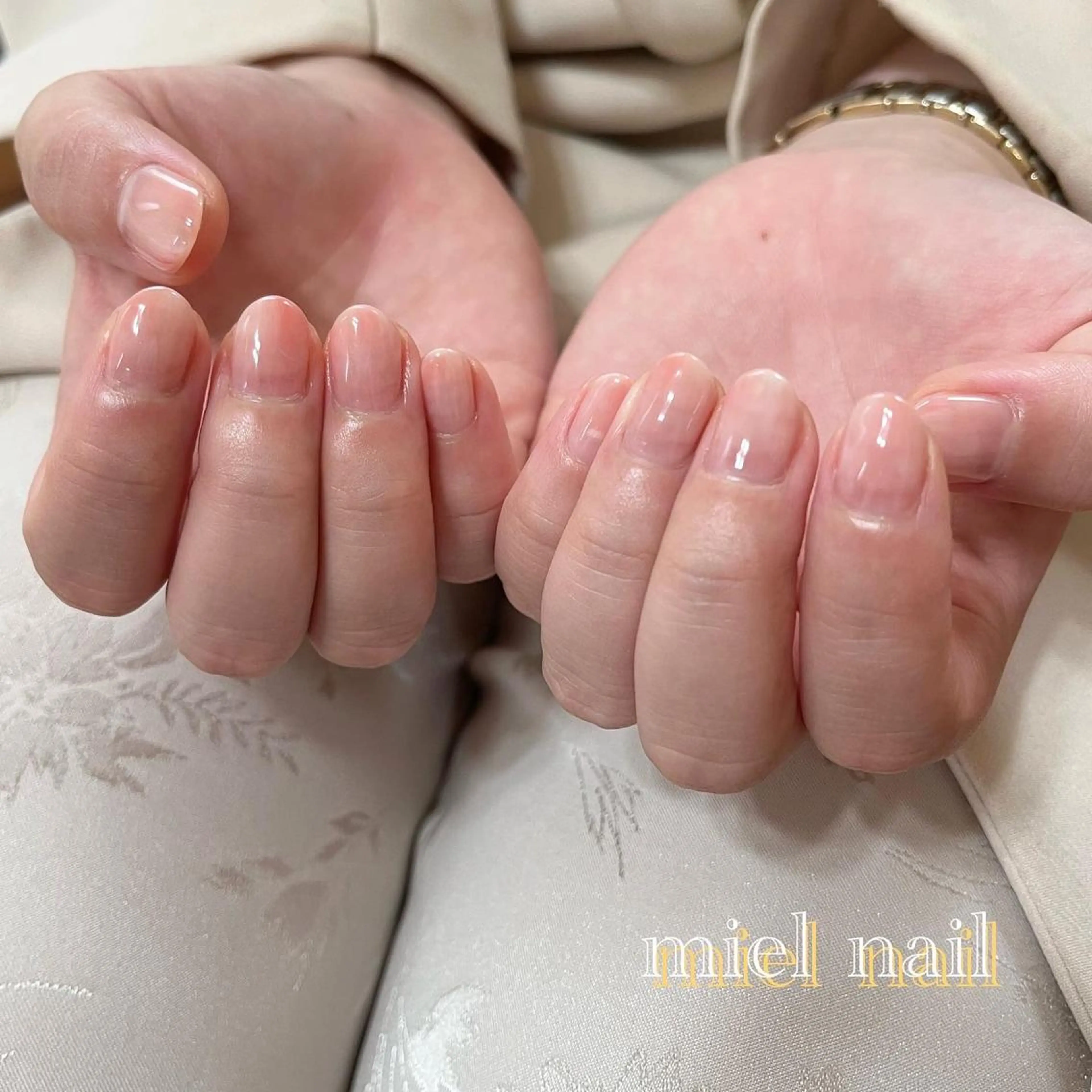 ネイル ピンク 春ネイル 夏ネイル miel nailのネイルデザイン