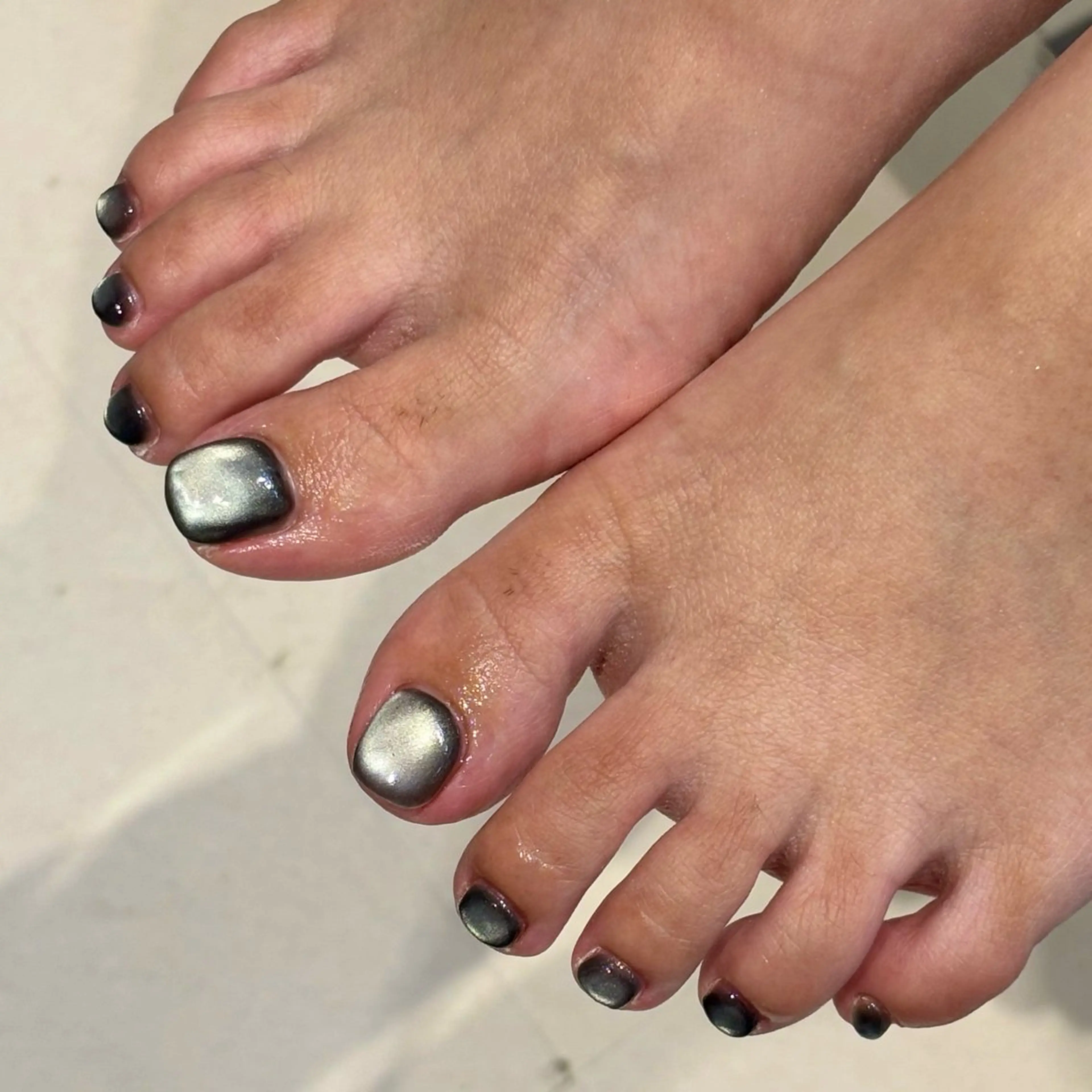 ネイル フットネイル マグネットネイル マグネットワンカラー ワンカラーネイル ai nail8のネイルデザイン