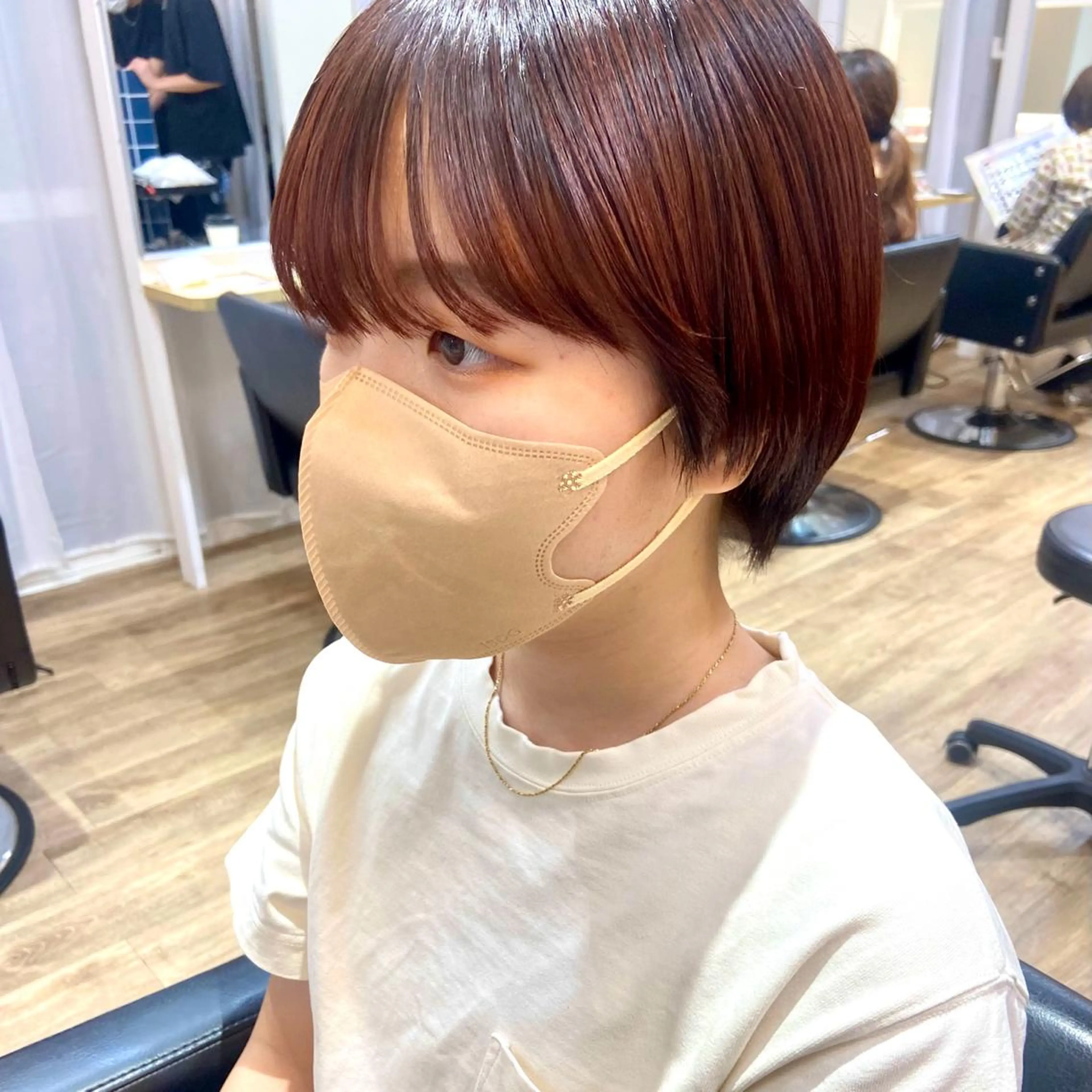 ショート ボブ ハイライト 髪質改善 ショートヘア mai 🥀 パーマモデル募集🌀のヘアスタイル
