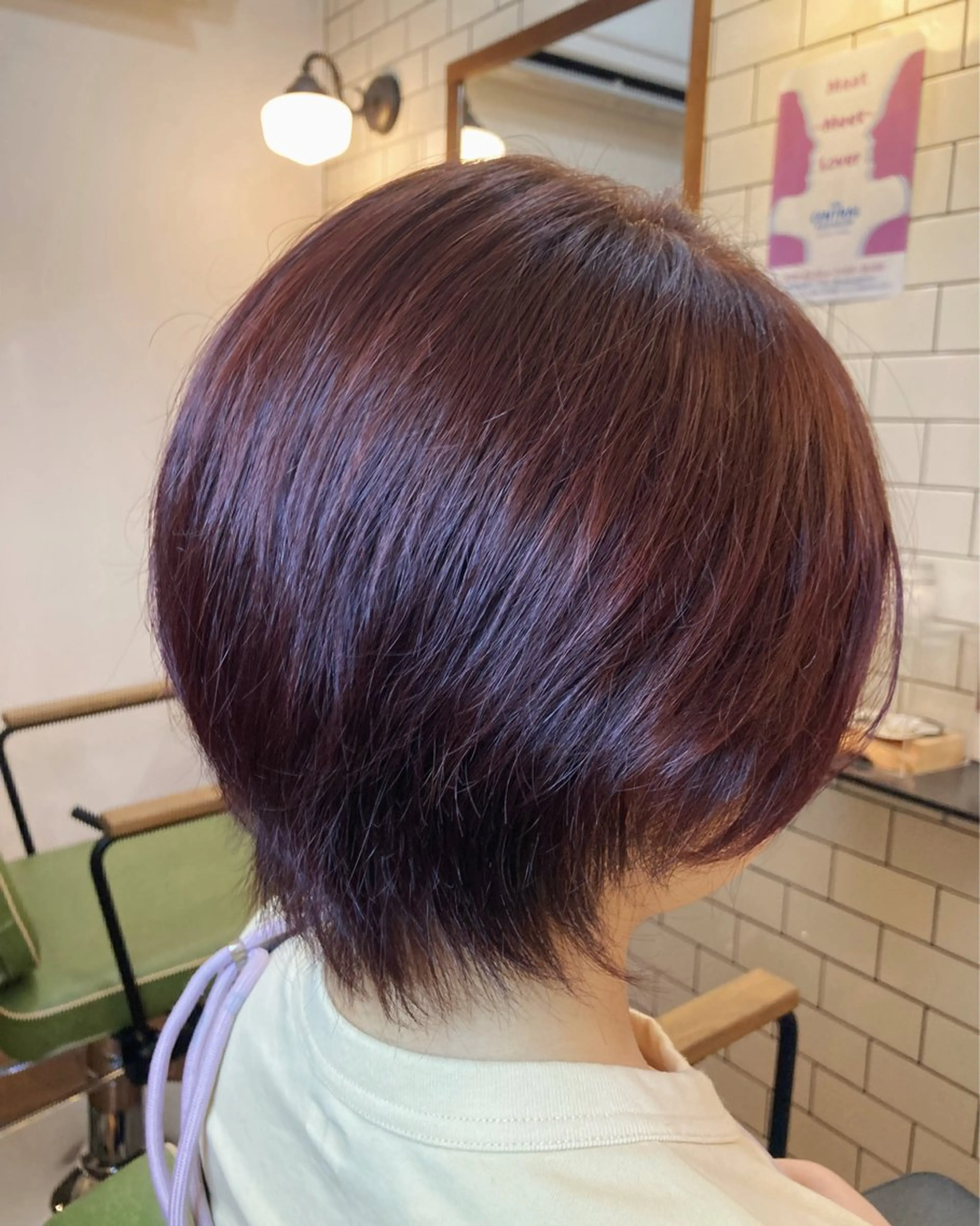ショート カラー 丸みショート🌙 タッセルボブ/井上翔のヘアスタイル