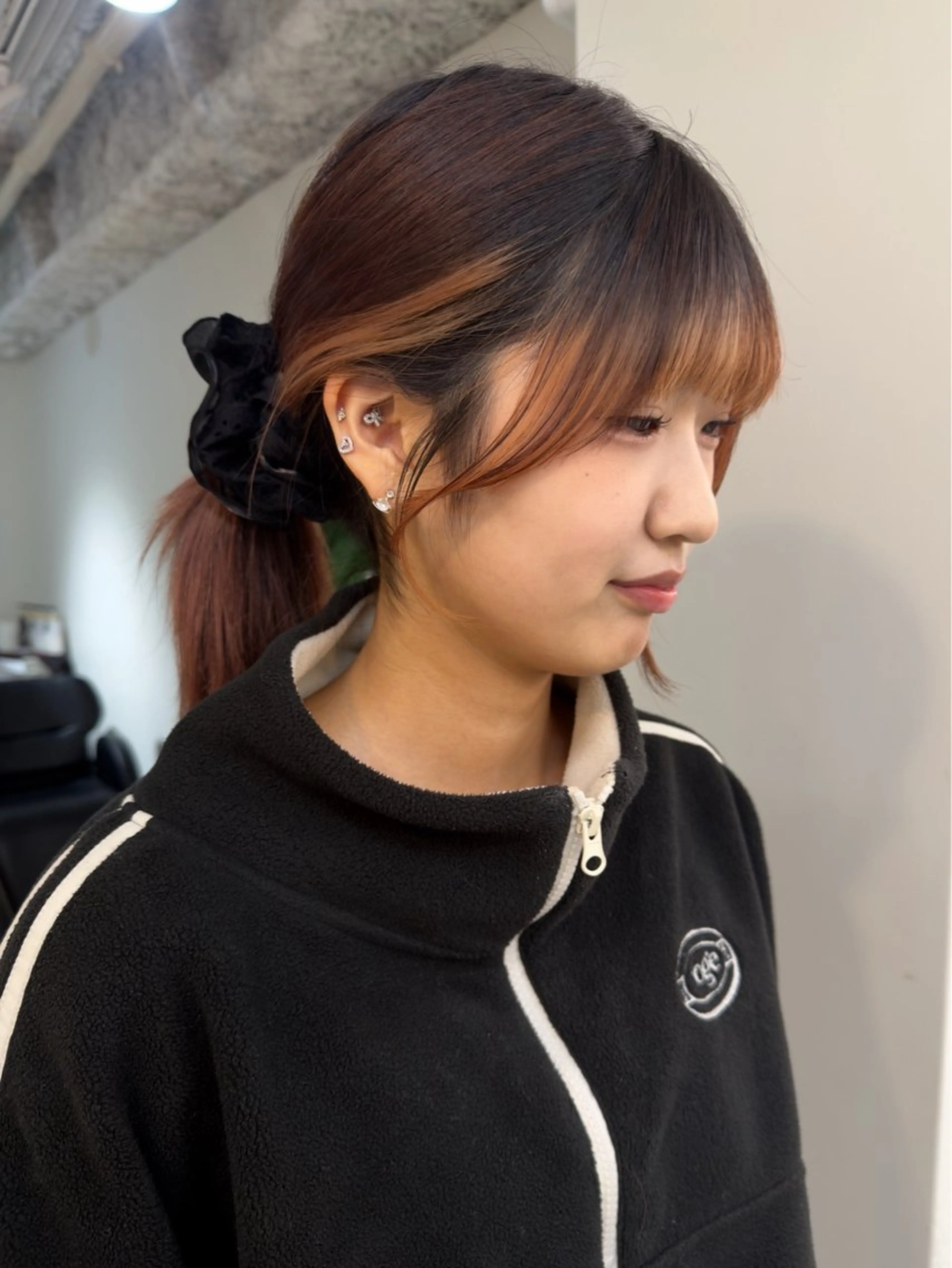 セミロング 顔周りカット カット レイヤー/透明感 カラー/いいぬまみかのヘアスタイル