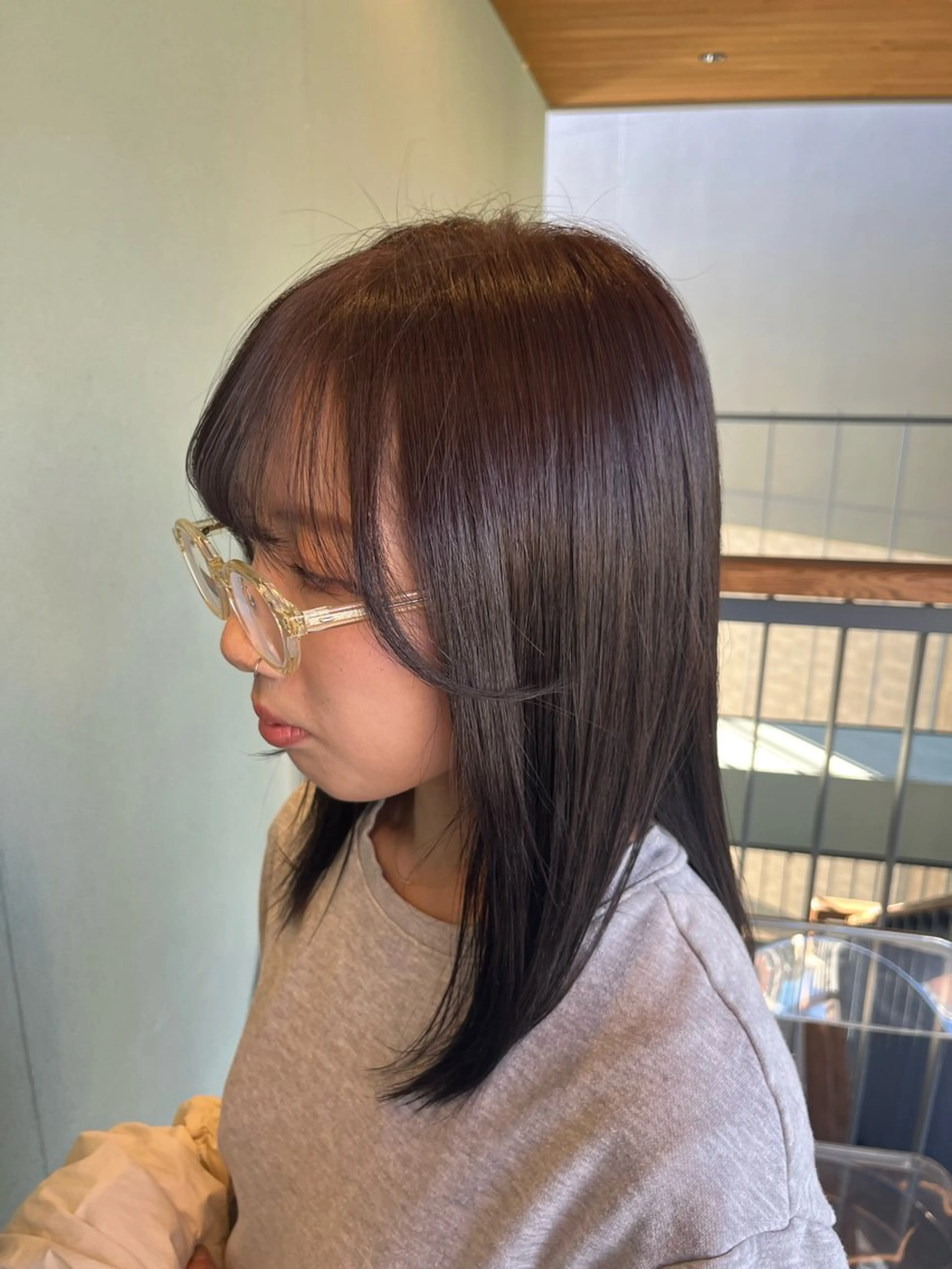 セミロング ヘアカラー 大橋 瑞紀のヘアスタイル