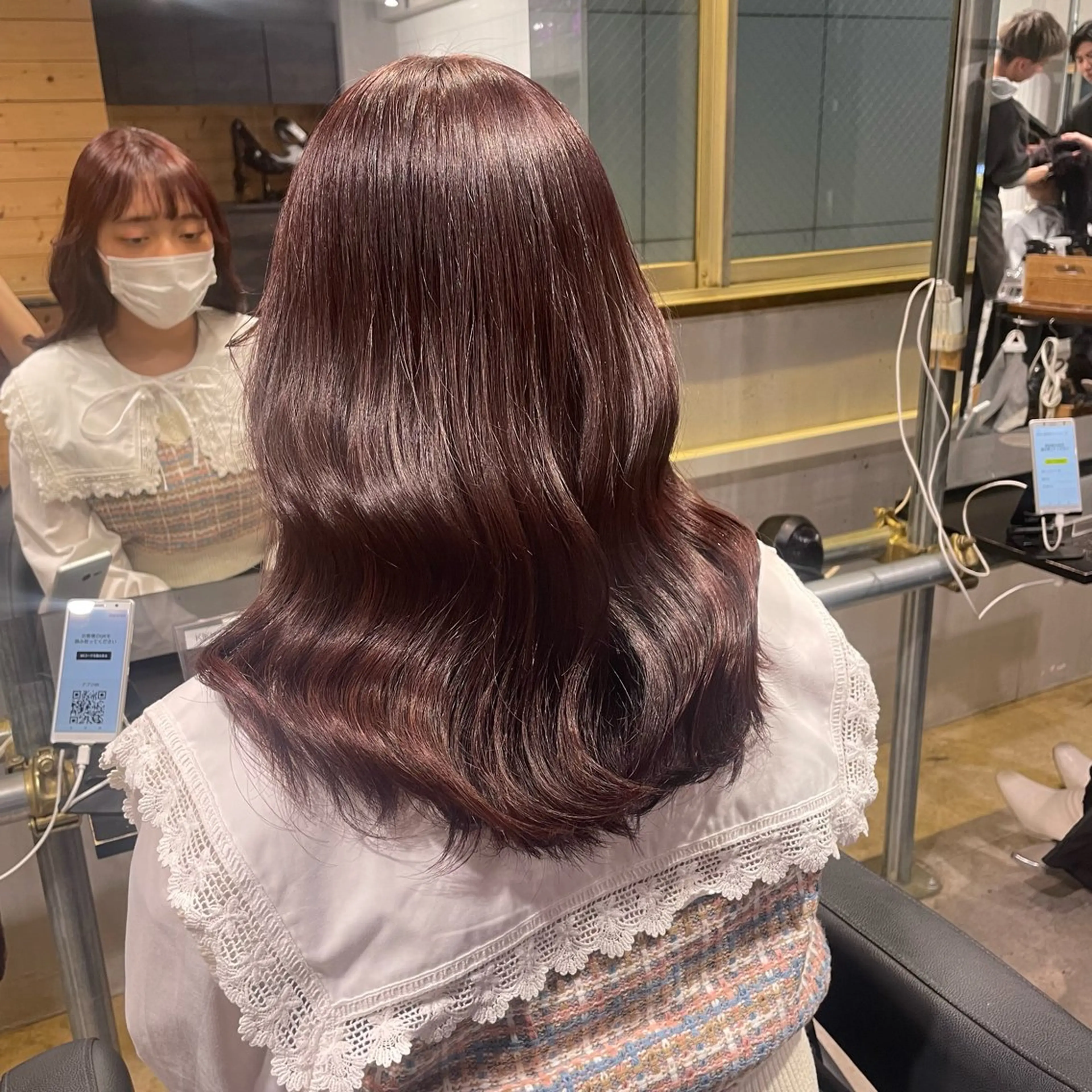 ミディアム ヘアカラー 盛れる暖色🎀ガーリ ーヘア🎀きっかのヘアスタイル