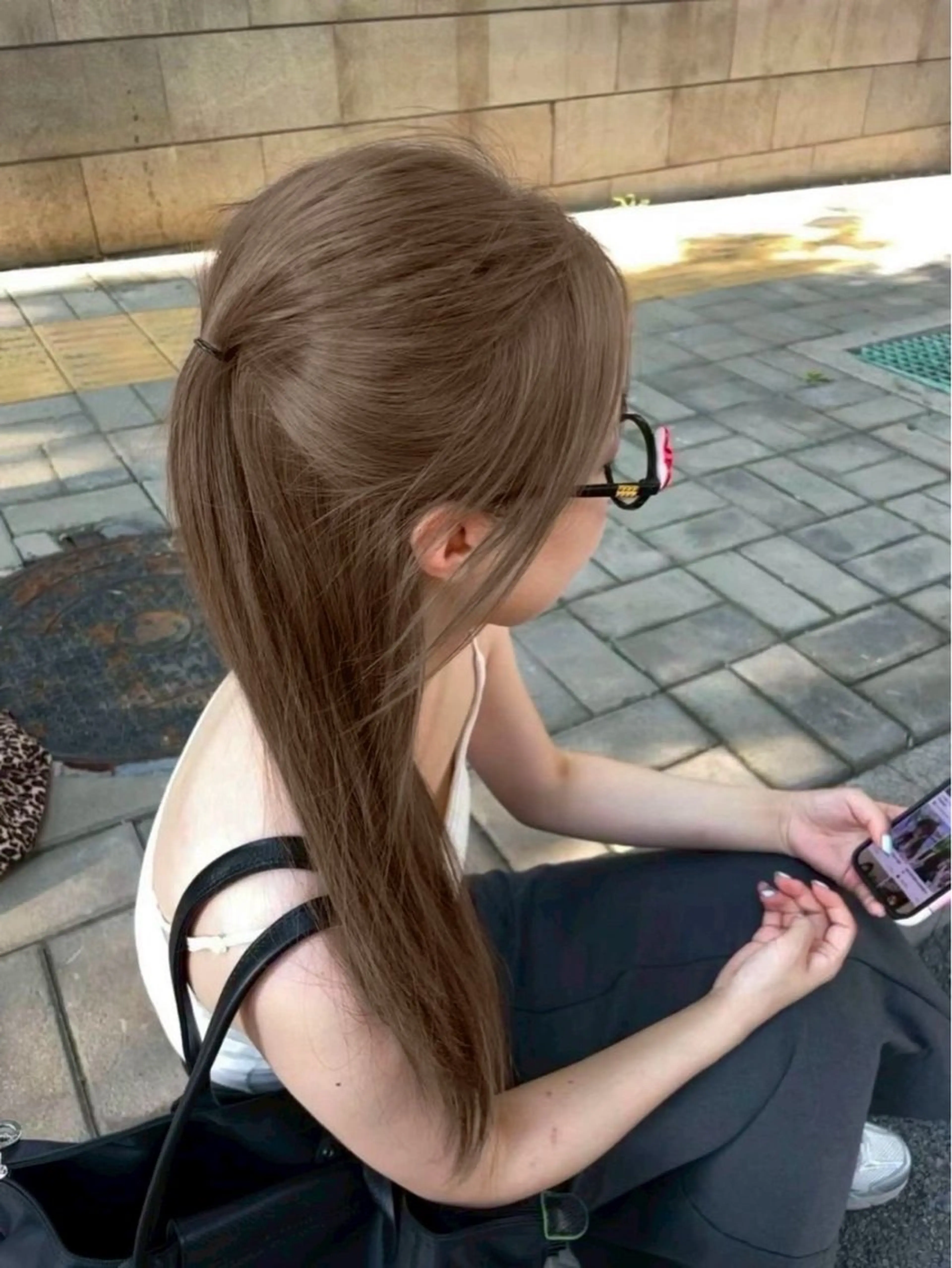 ロング カット 縮毛矯正 IVE所属・渋谷/髪質改善🫧 透け感カラー🎀🤍のヘアスタイル