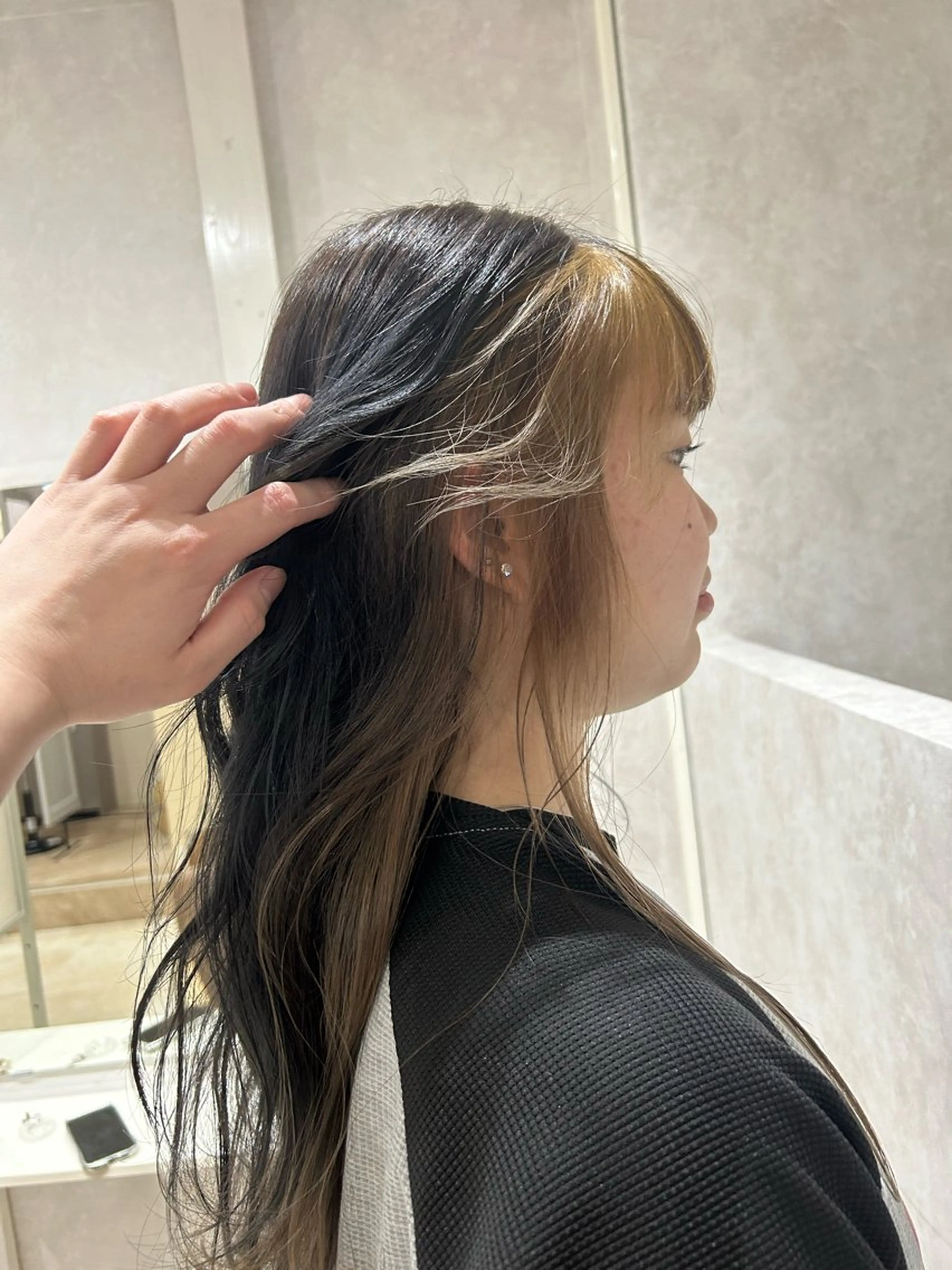 セミロング カラー ヘアカラー トリートメント 🧸MAKOTO🧸 ✂︎💚Rico💚のヘアスタイル