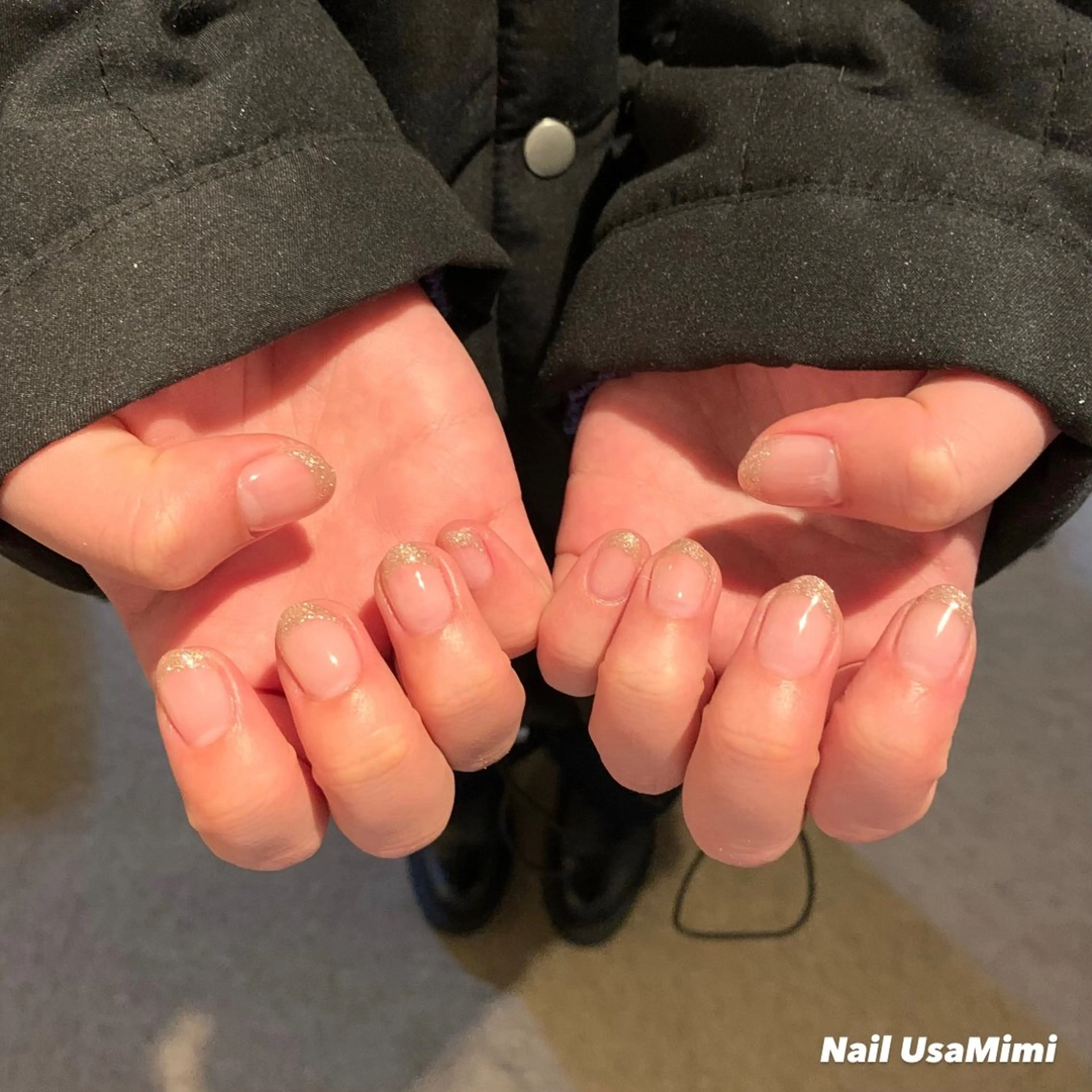 ネイル フレンチネイル ジェルネイル マグネットネイル 持ち込み ワンカラーネイル 本町ネイルNail UsaMimiのネイルデザイン