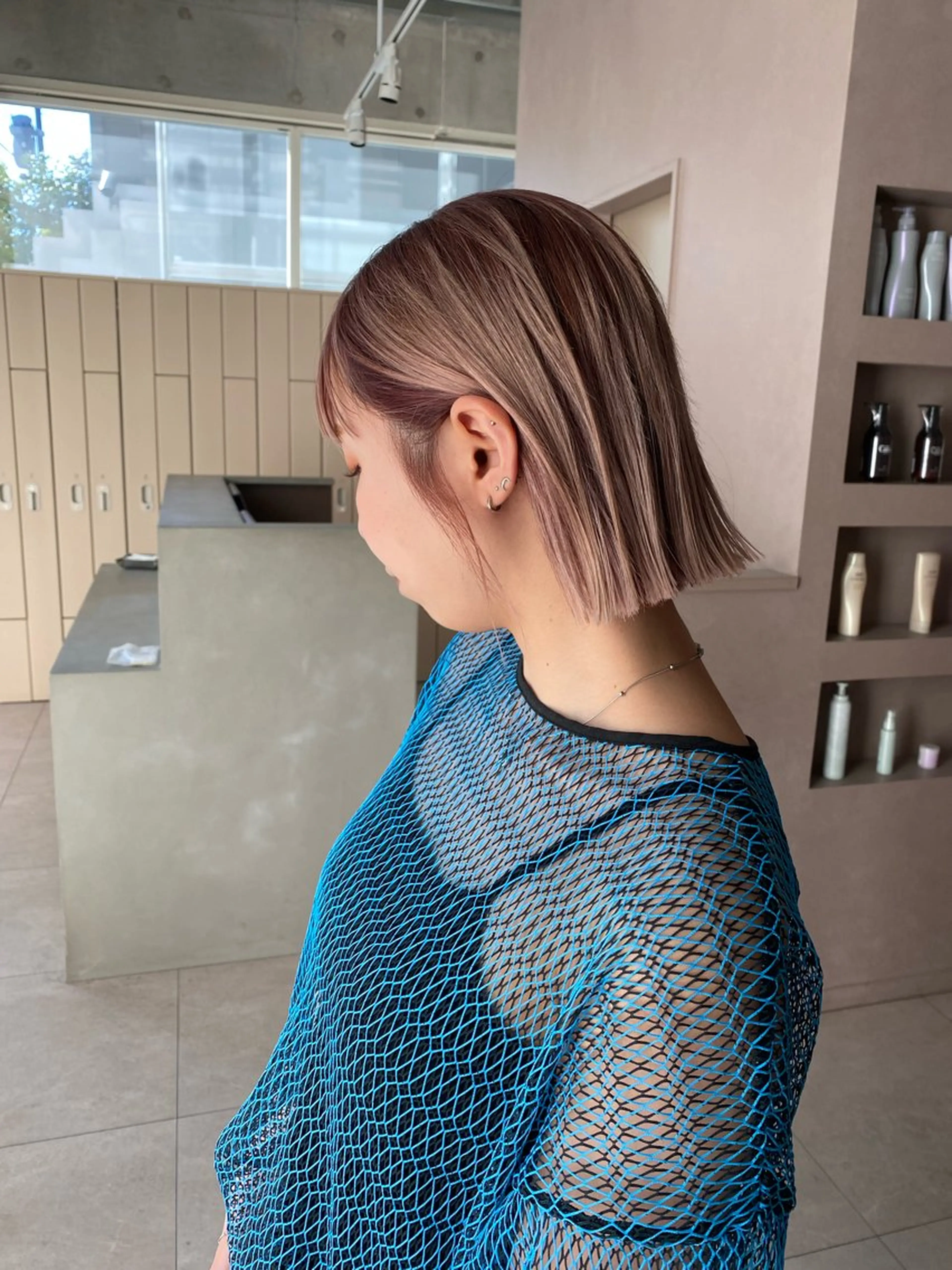 ショート 切りっぱなしボブ ボブ カット ヘアカラー 栗原 瑞稀のヘアスタイル