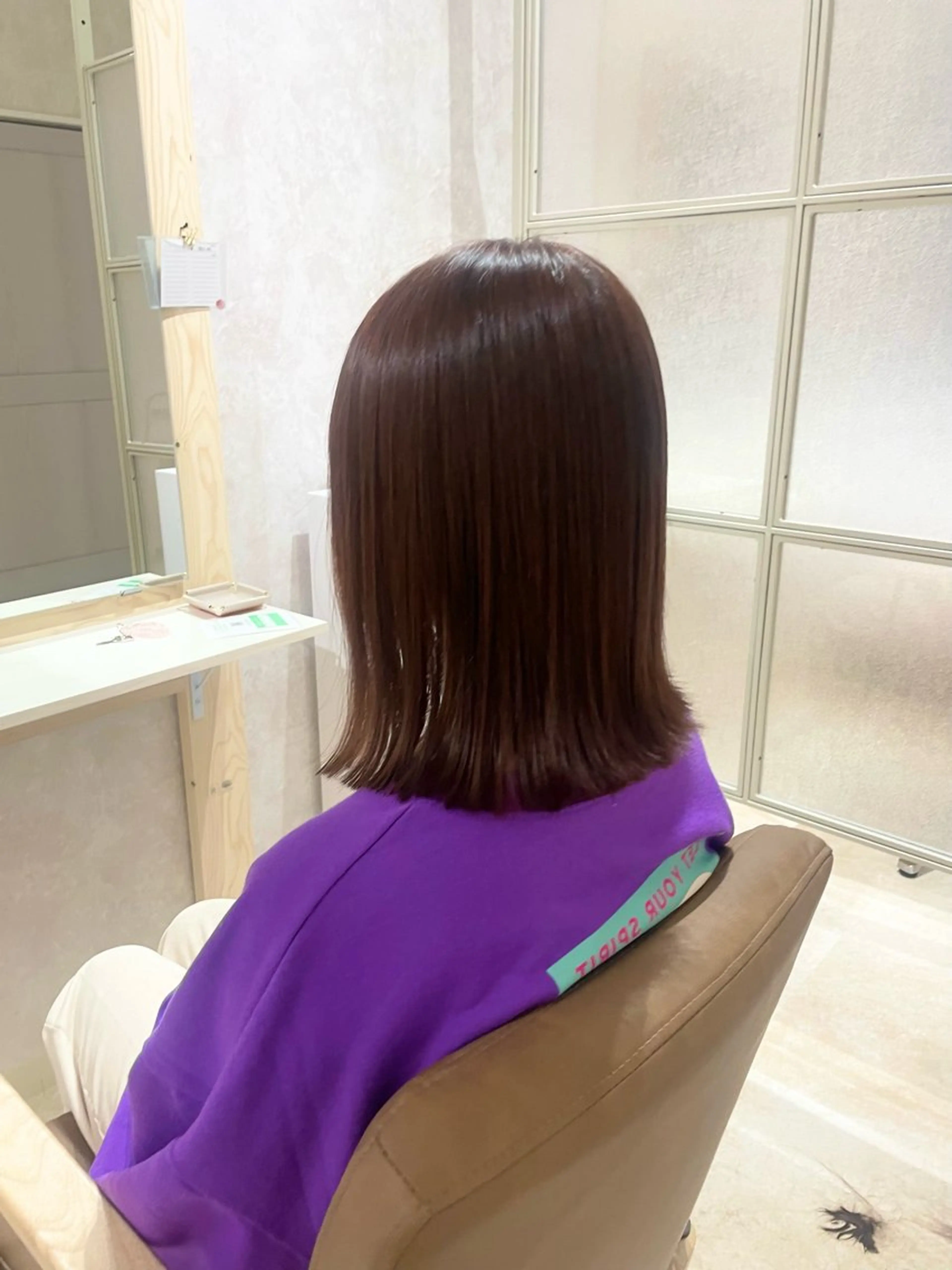 ミディアム カット ヘアカラー トリートメント SAKURA♡ 【Rico.】のヘアスタイル