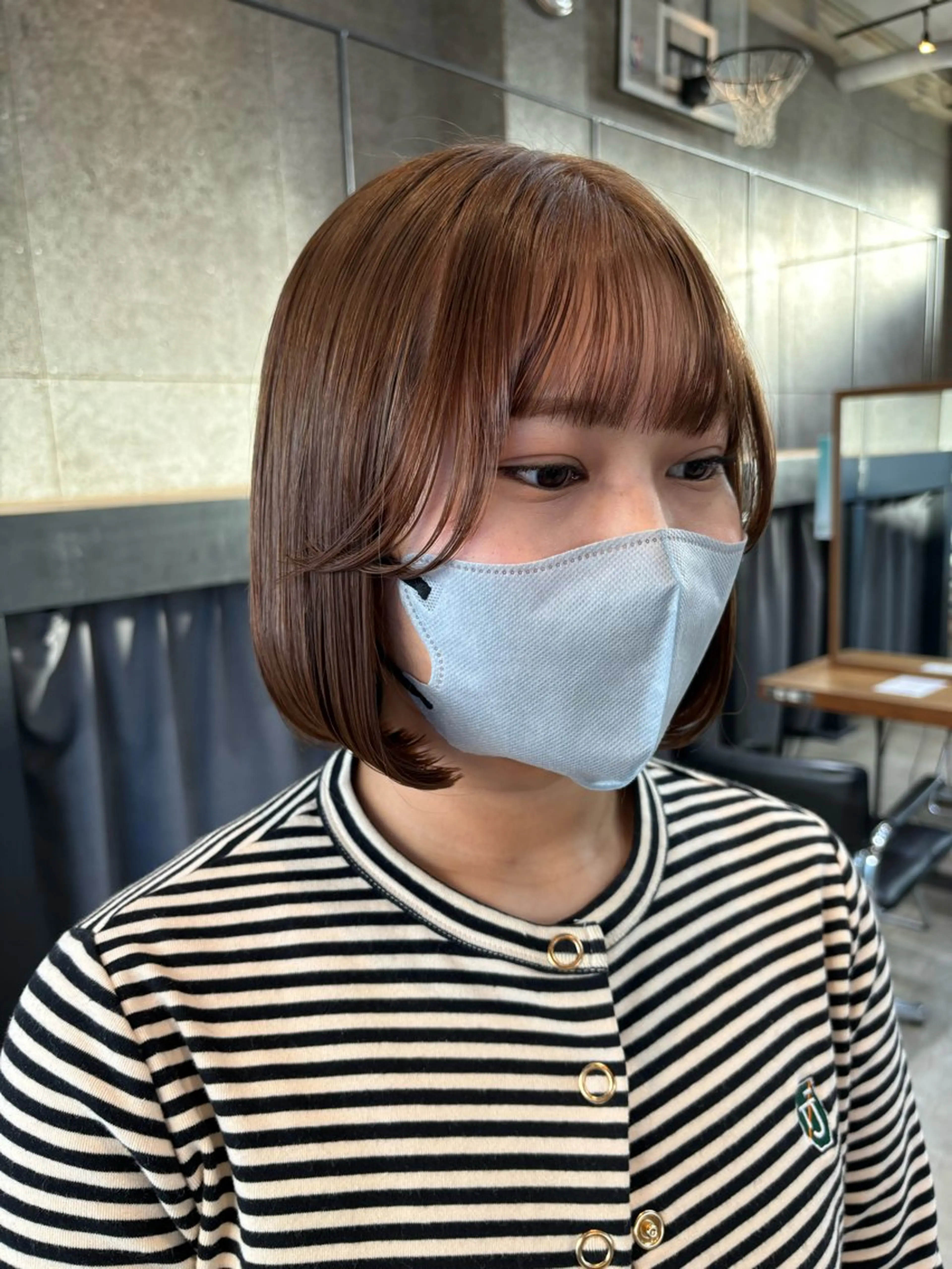 ショート カラー ヘアアレンジ ブリーチ カット トリートメント ヘッドスパ ヘアセット 押切 響 のヘアスタイル