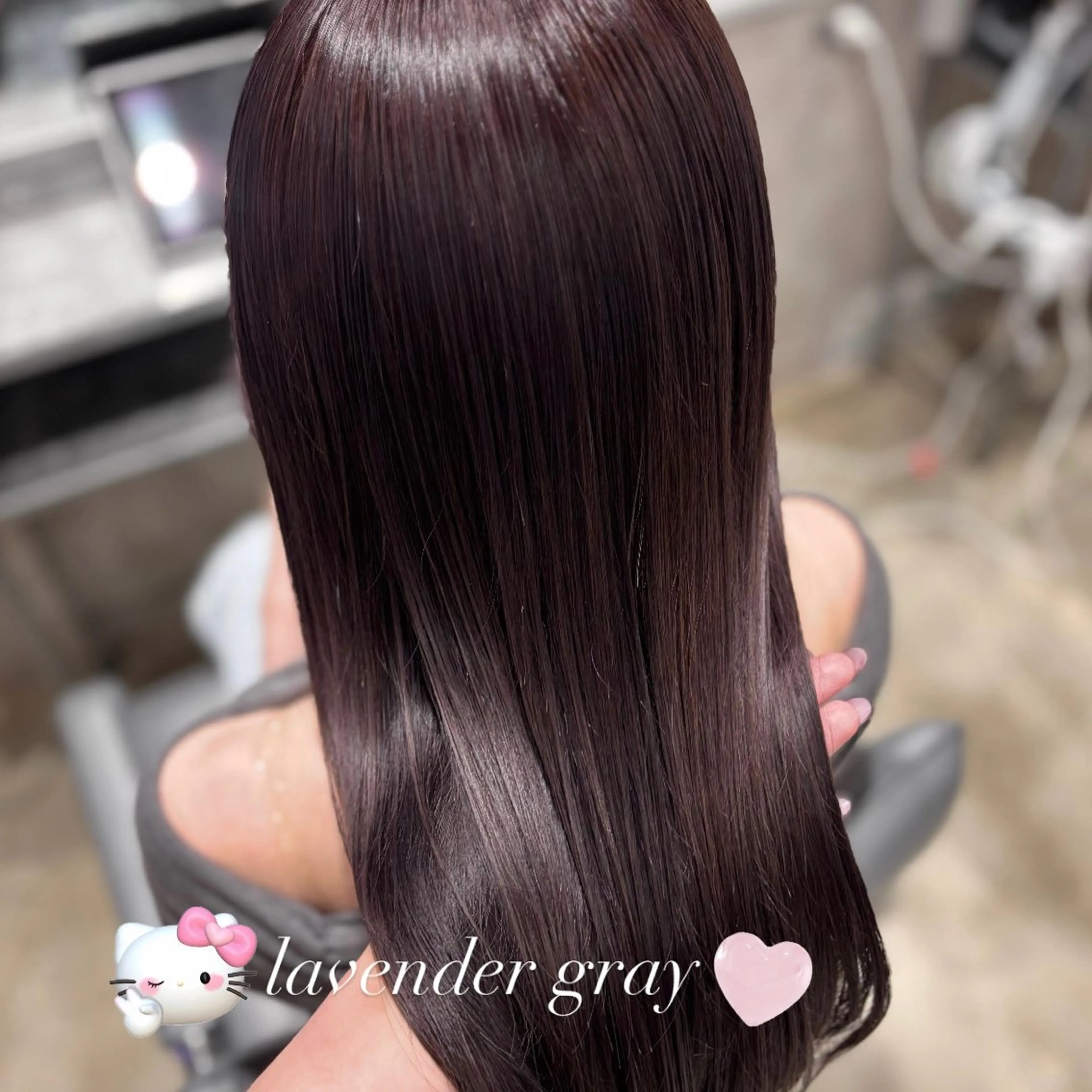 カラー 透明感カラー ラベンダーカラー ラベンダーグレー ヘアカラー 𝑺𝑨𝑲𝑰🎀 新宿/モデル募集中のヘアスタイル