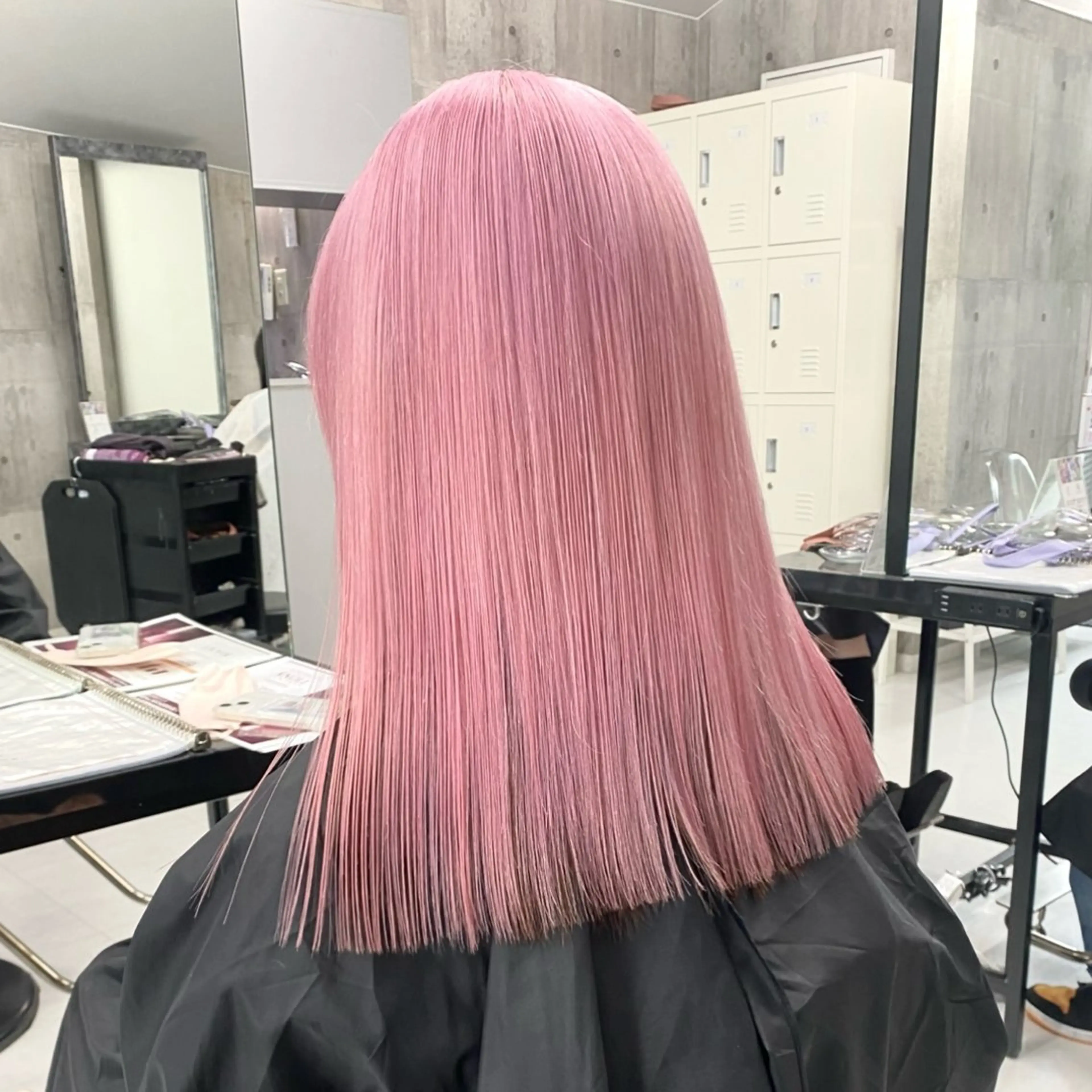 セミロング ヘアカラー トリートメント ハイトーン×エクステ 💞くるみのヘアスタイル