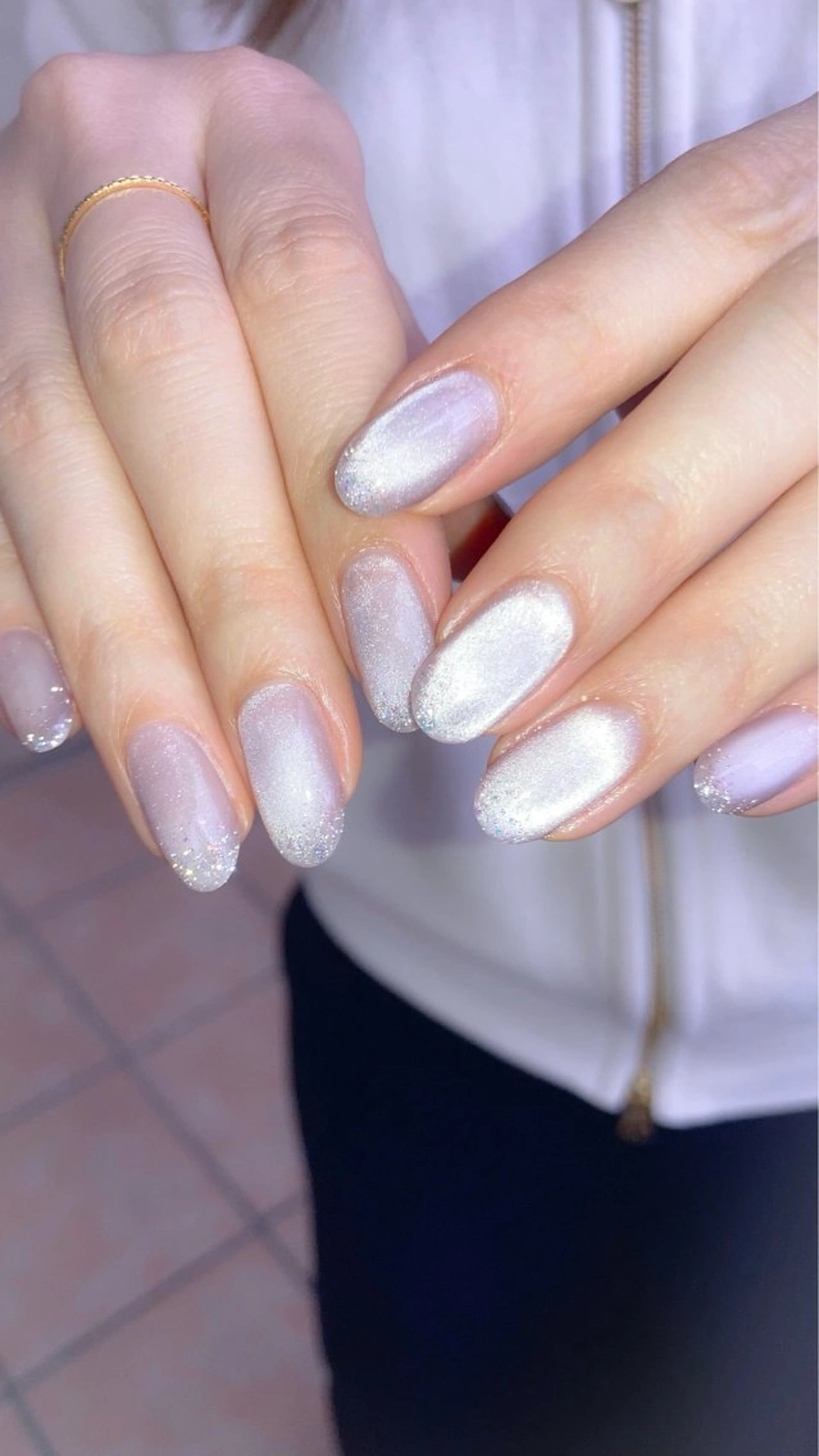 ネイル フラッシュネイル グラデーション マグネットネイル nail salon neige所属・ジェムネイル Risa.のネイルデザイン