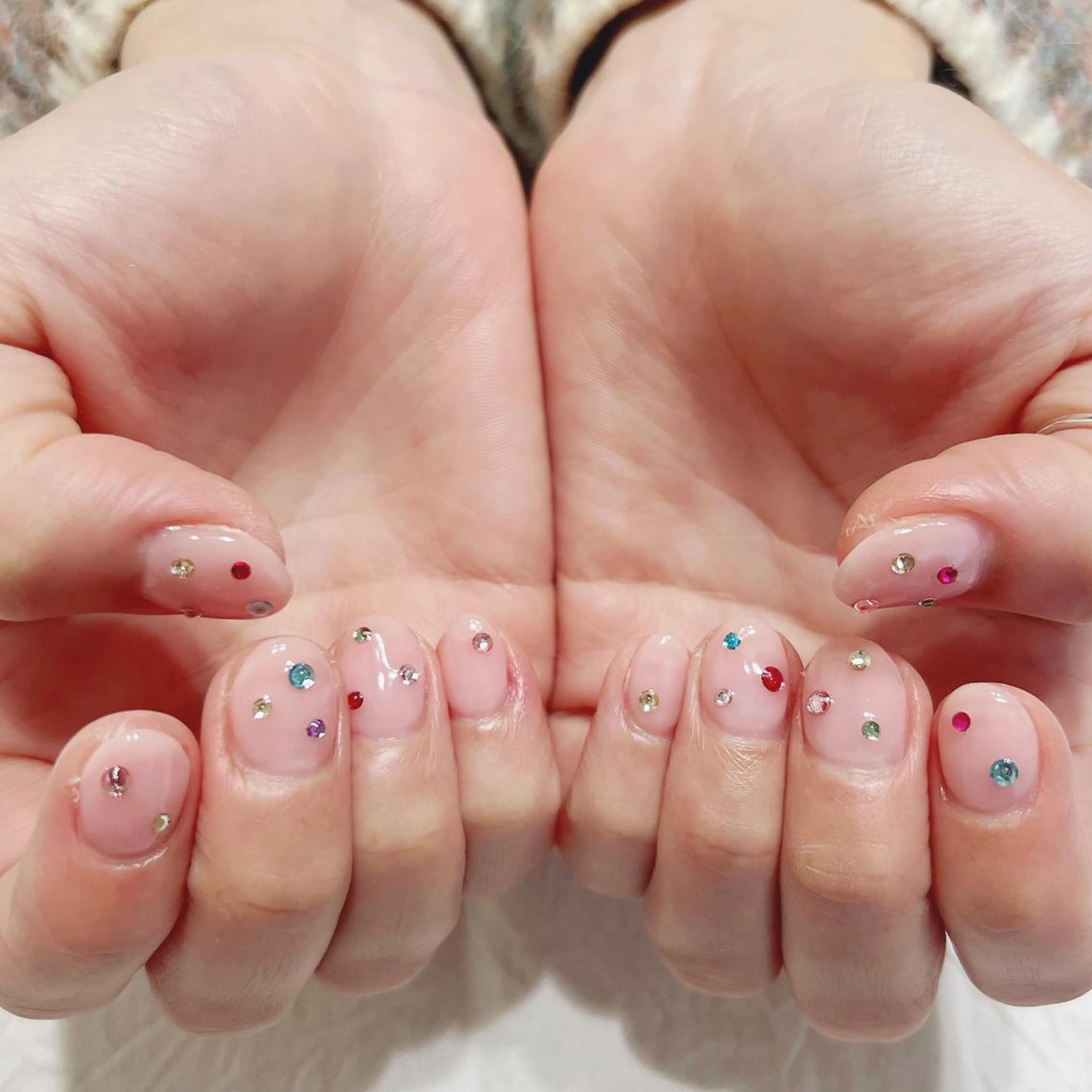 ネイル 卒業式 ラメ(グリッター) ピンク シンプルネイル ハンドネイル peaberry nailのネイルデザイン