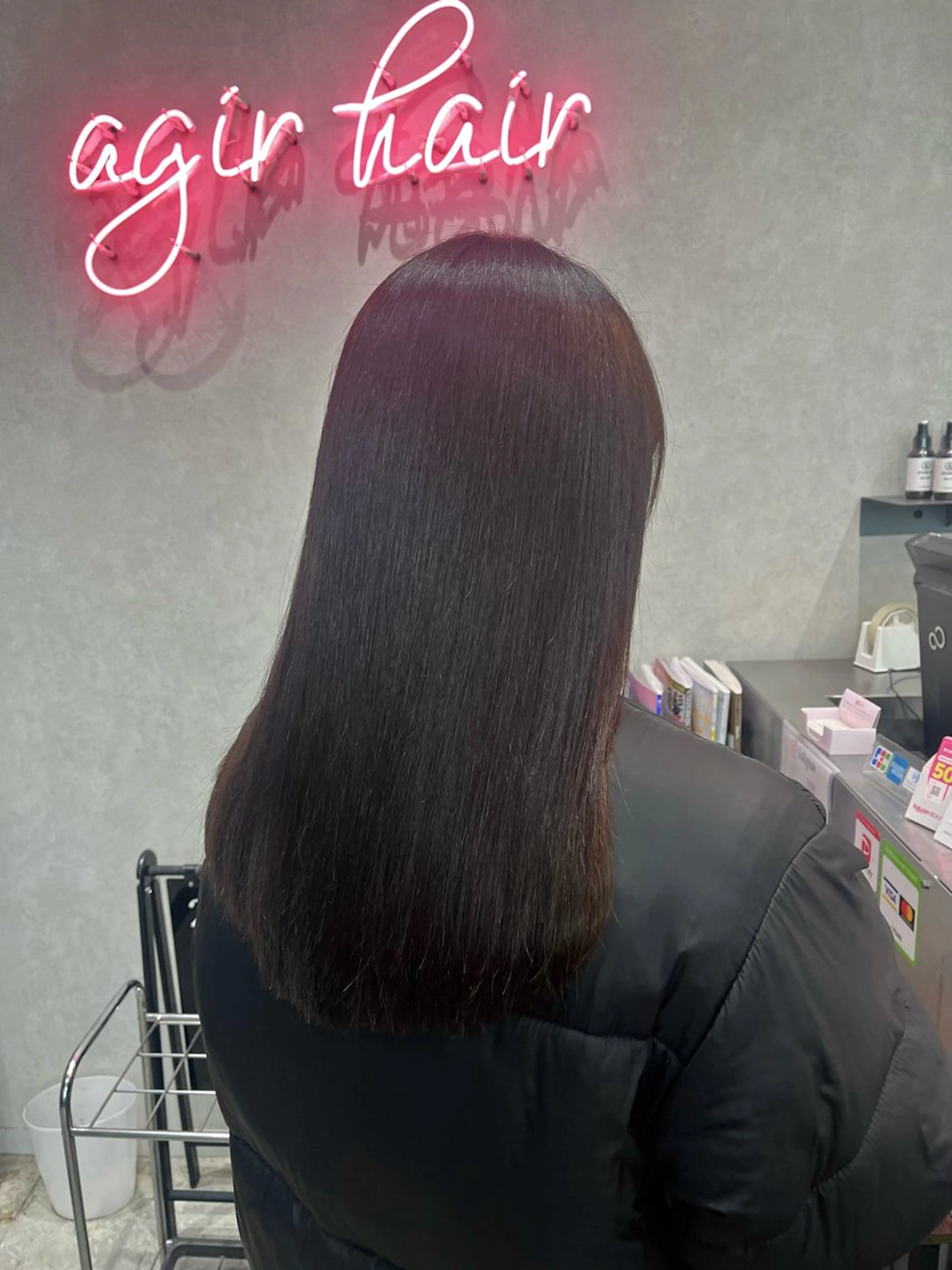 ロング カット 縮毛矯正 🪽髪質改善ストレー ト🤍美羽🤍のヘアスタイル