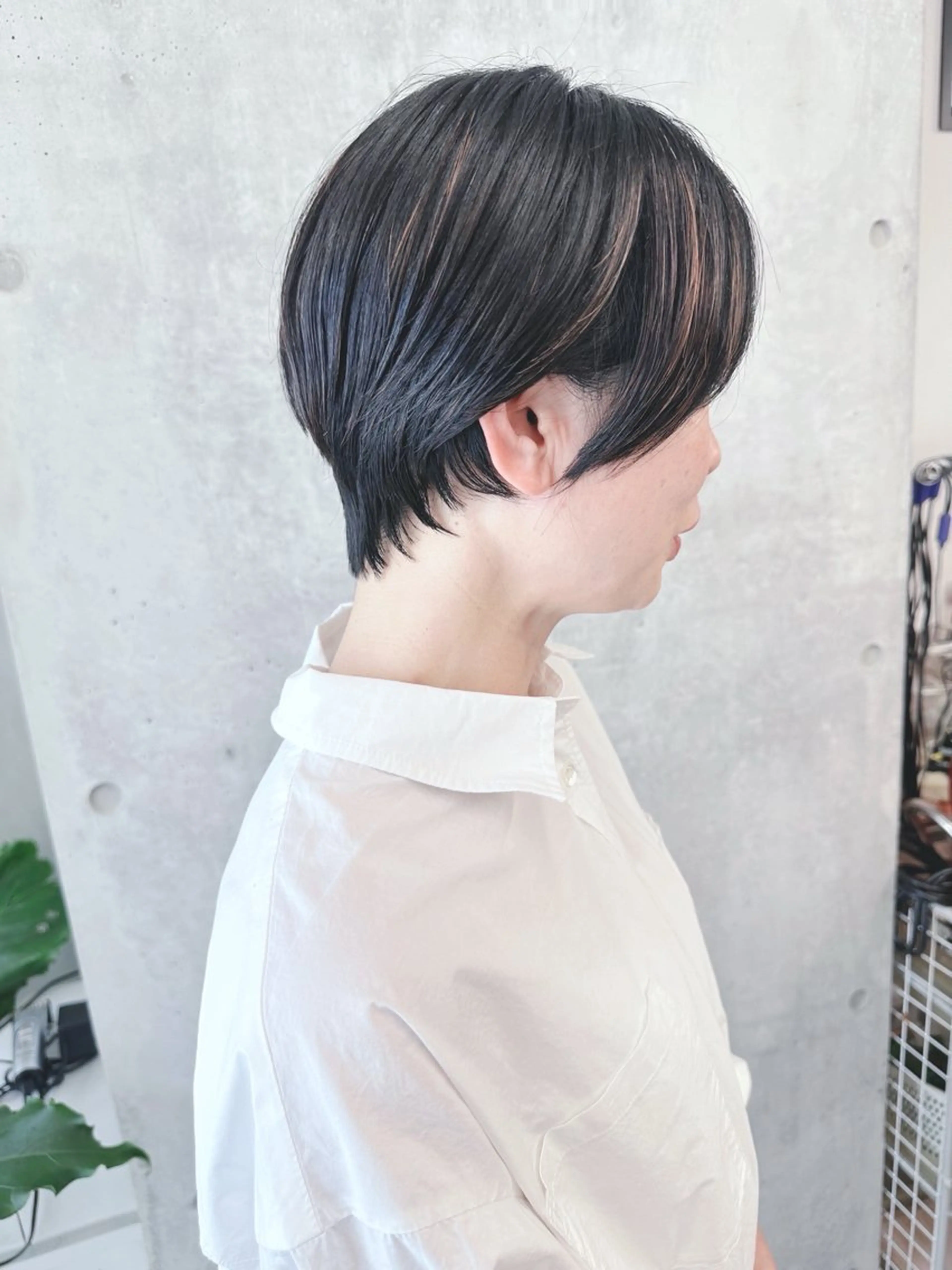 ショート とうい/パーマボブ/ くせ毛/丸みボブのヘアスタイル