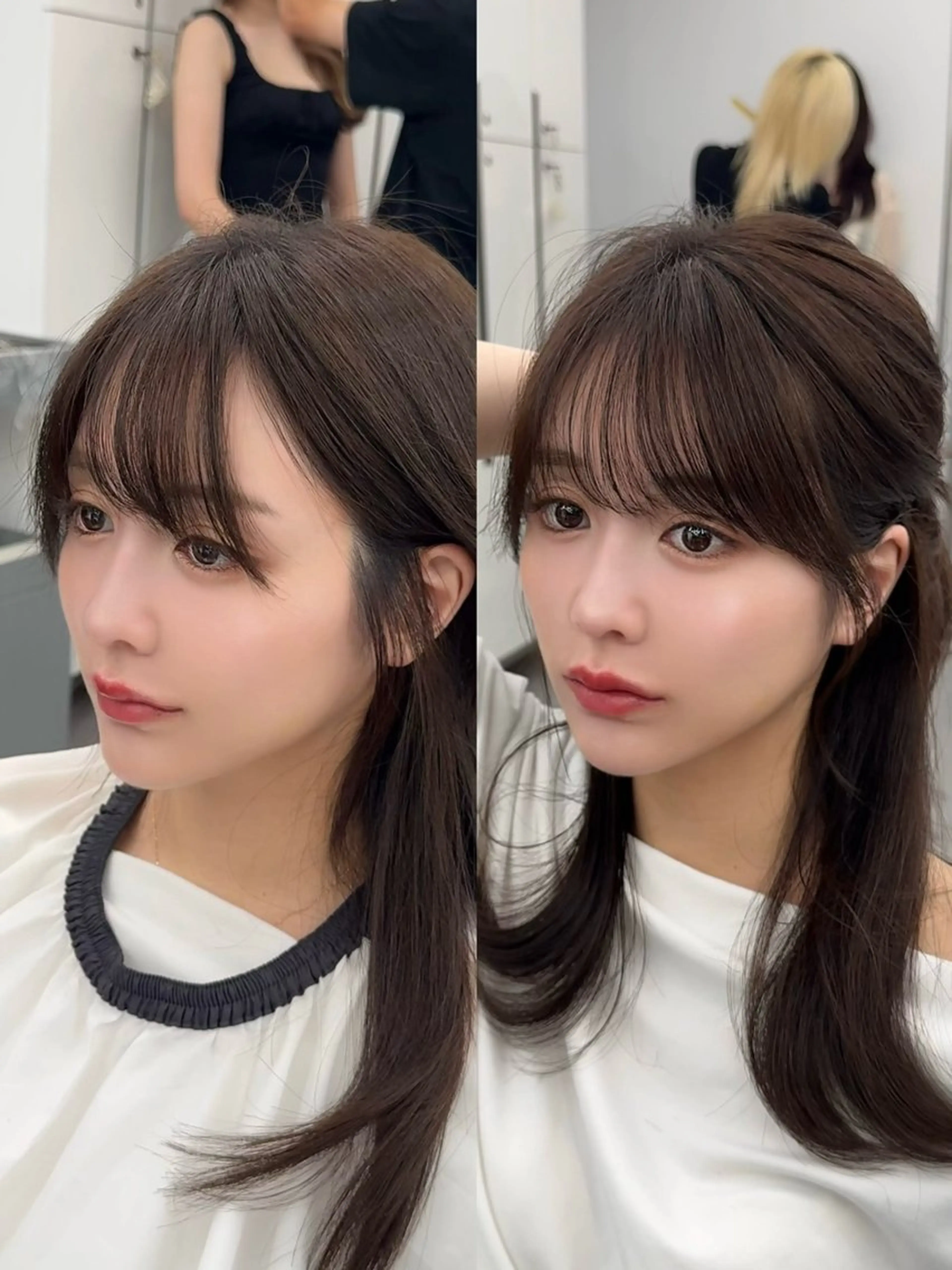 ミディアム カラー ヘアアレンジ カット ヘアカラー トリートメント 最小顔周りカット/ くびれヘア/窪田洸希のヘアスタイル