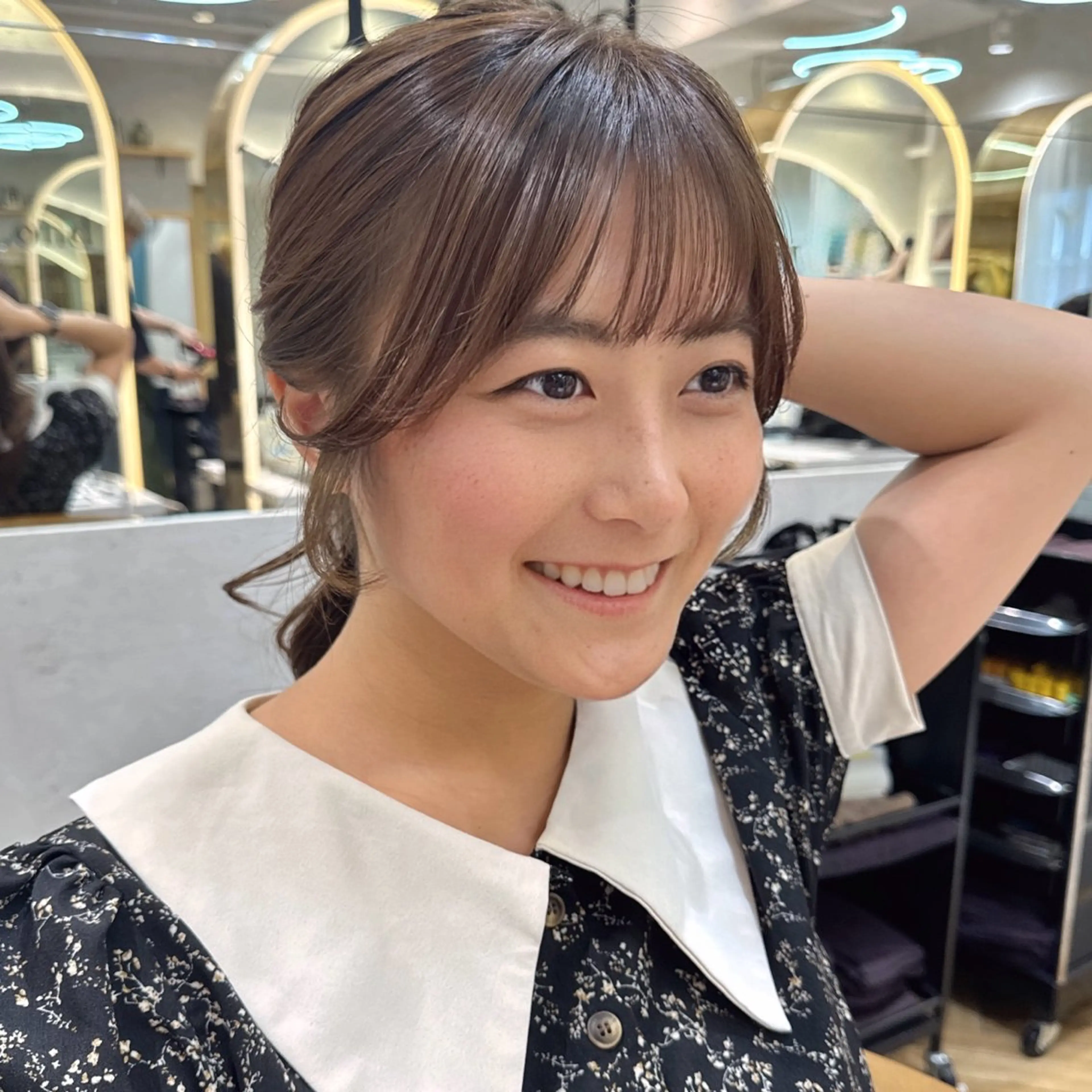 セミロング カット ヘアカラー トリートメント レイヤー/くびれヘア /野崎華代のヘアスタイル