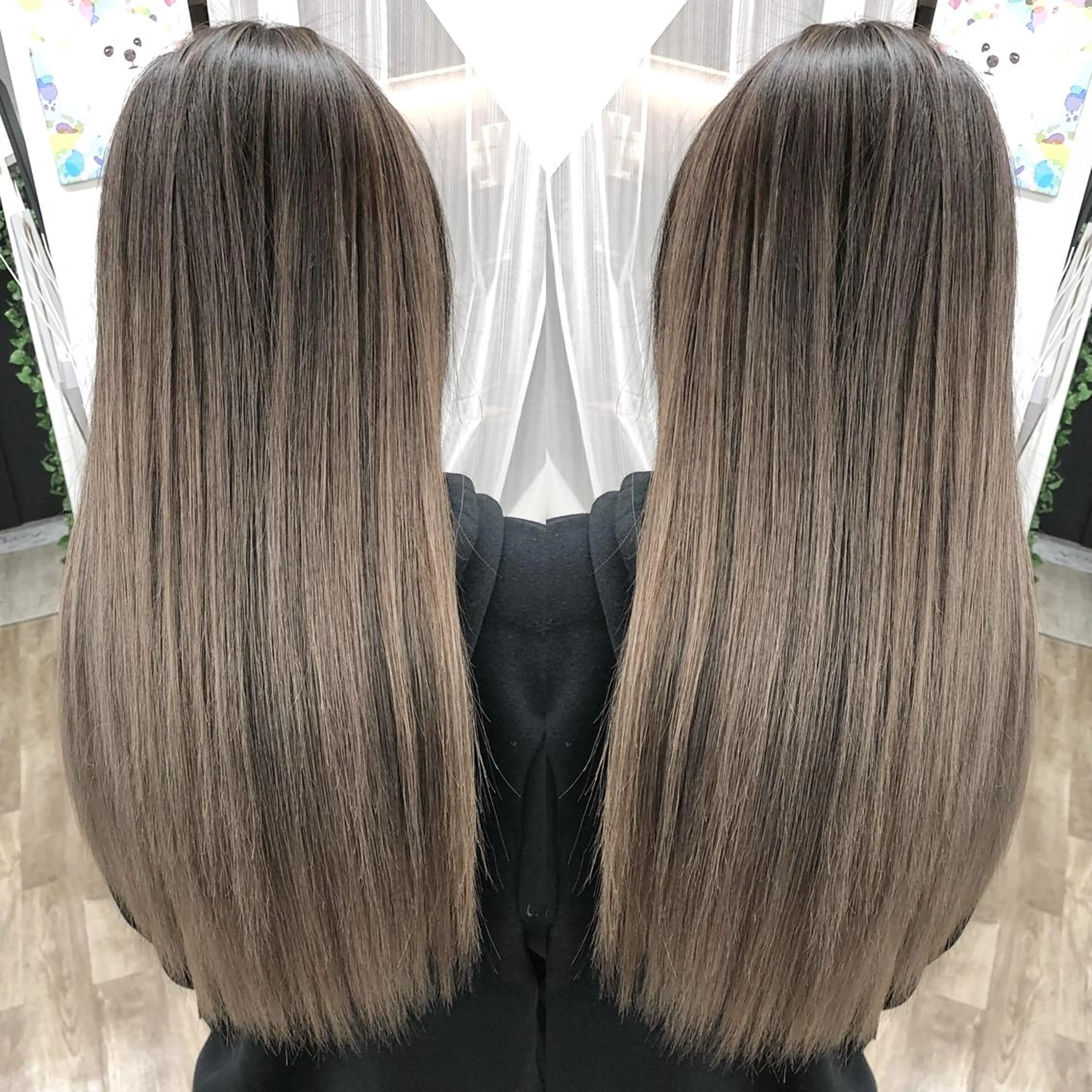 ロング カラー バレイヤージュ レイヤーカット ヘアカラー トリートメント エクステ プライベートサロン LyoN/RYOTAのヘアスタイル