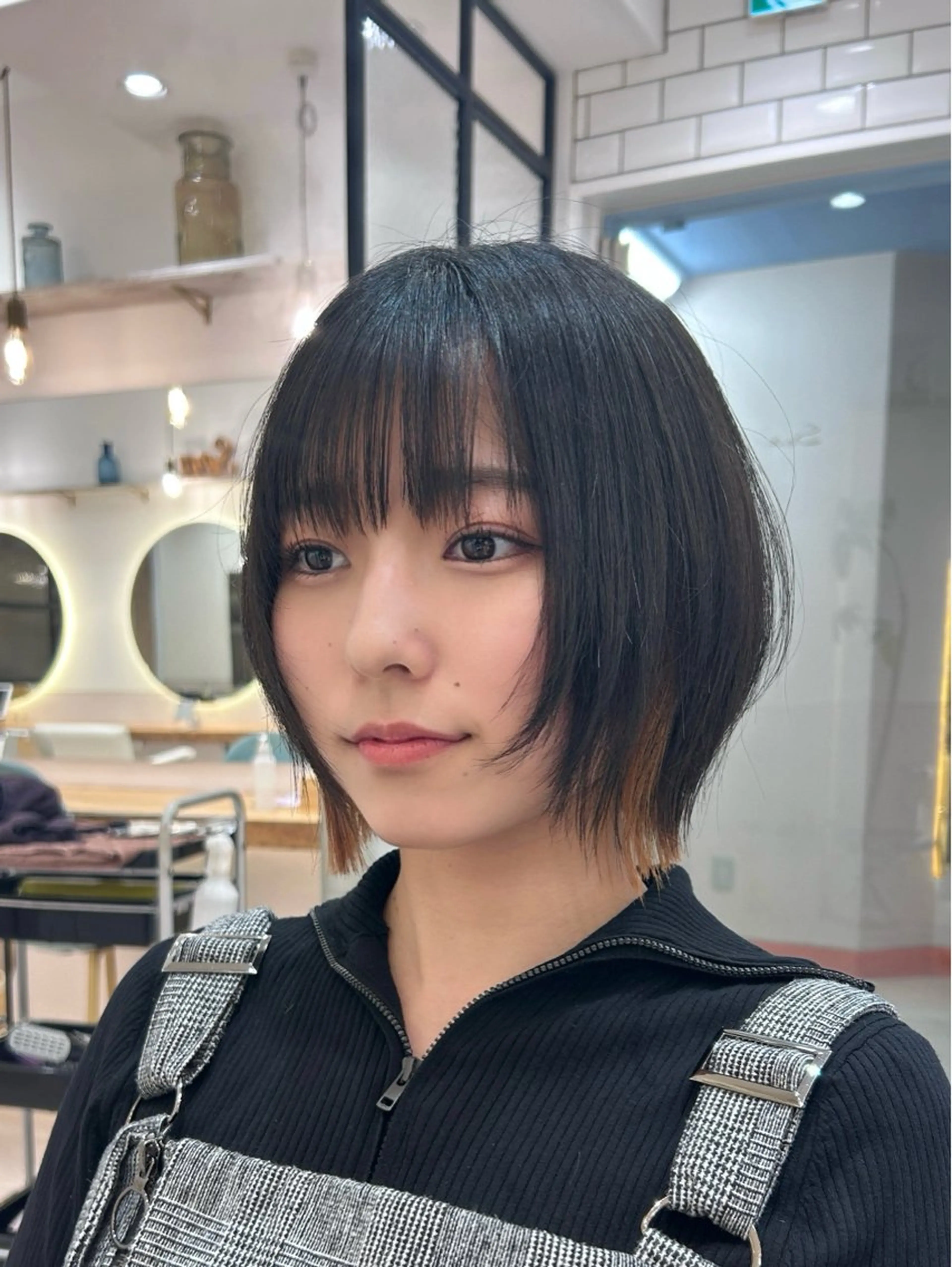 ショート ボブレイヤー ボブ レイヤーカット ウルフカット ウルフボブ カット トリートメント レイヤー/ボブ/ 髪質改善/梶川 夏季のヘアスタイル
