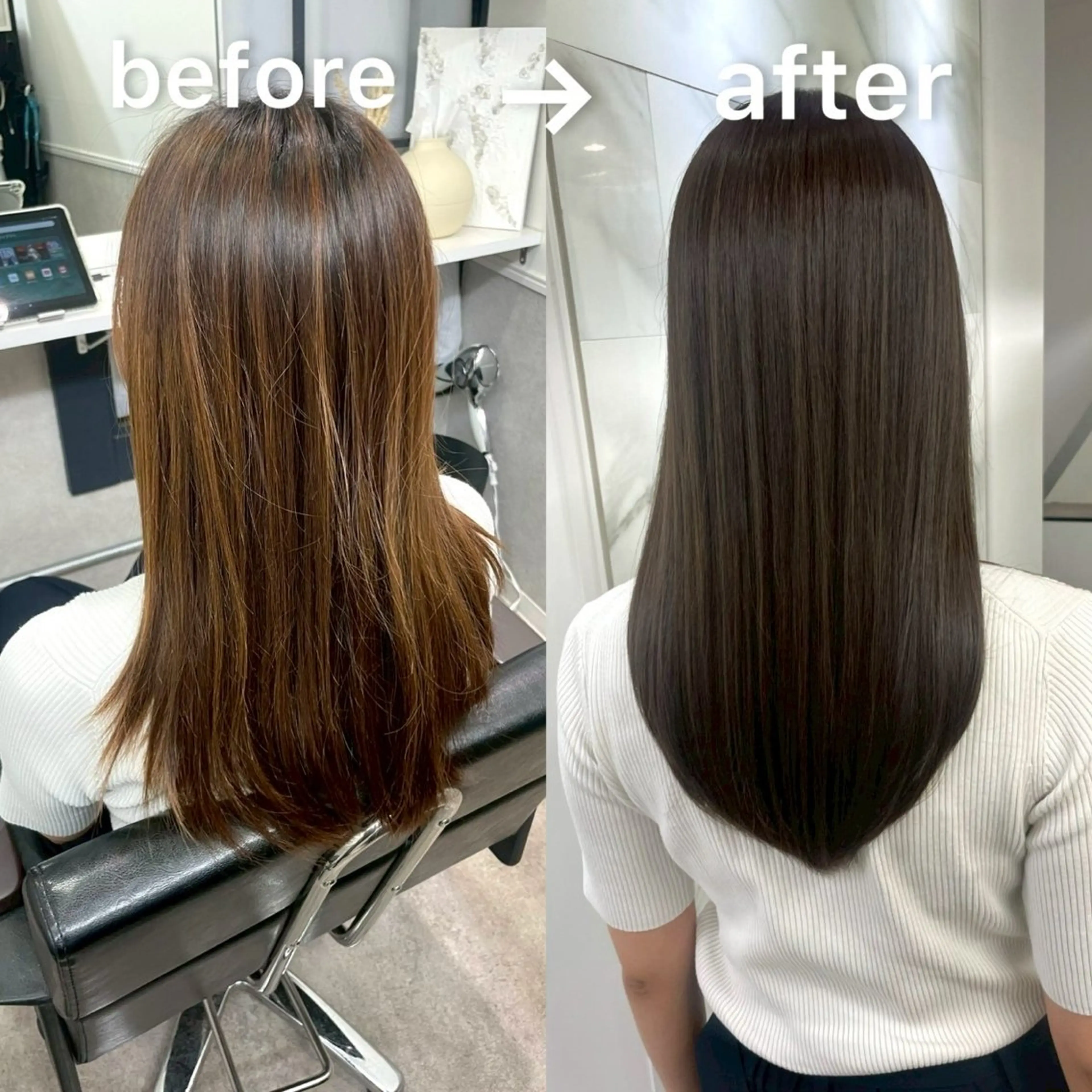 セミロング ヘアカラー トリートメント ヘッドスパ soigne 表参道【ソワネ】所属・艶髪🩰透明感カラー 🫧あやみのヘアスタイル