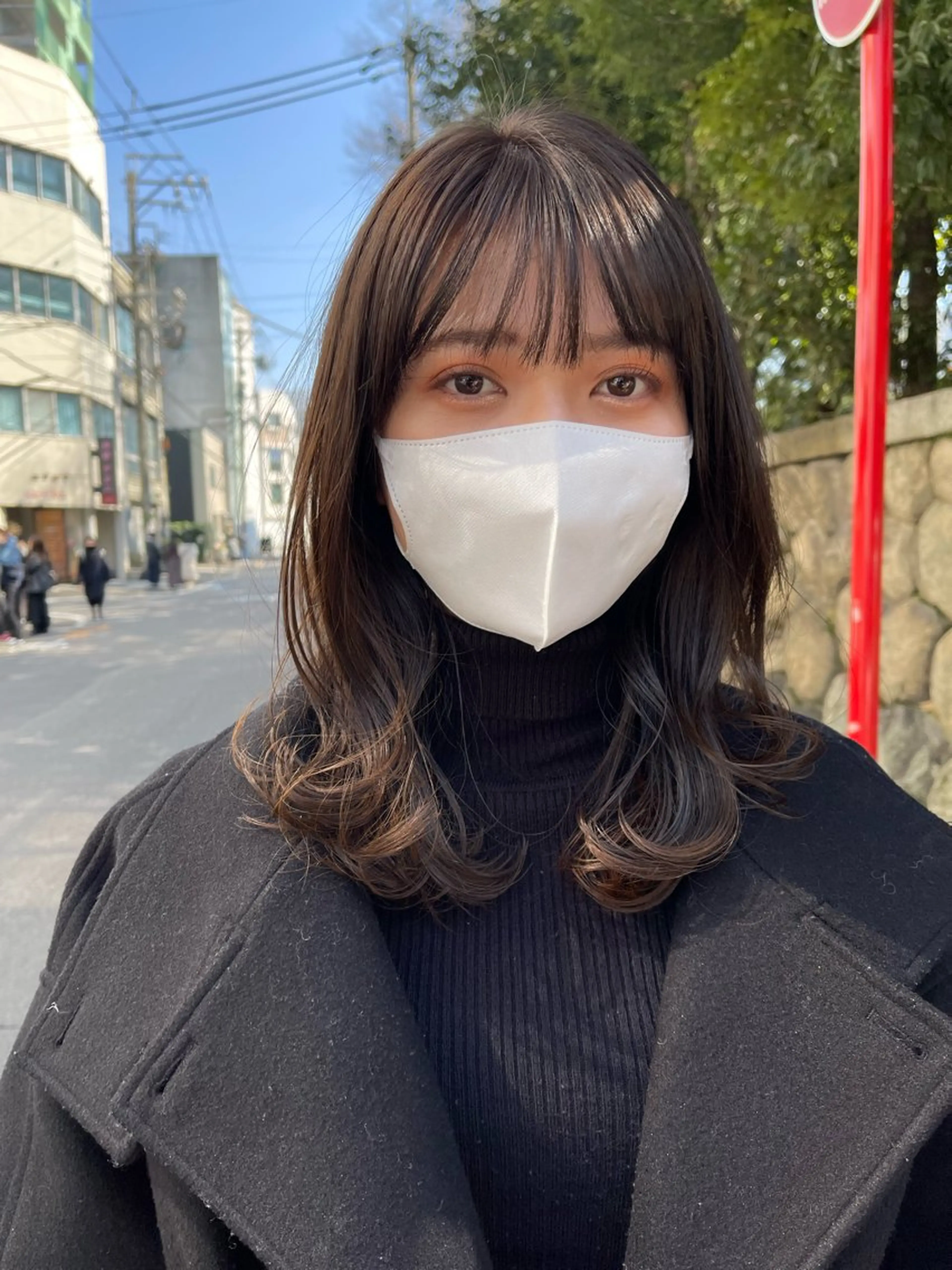 セミロング カット ヘアカラー トリートメント 松本 結のヘアスタイル