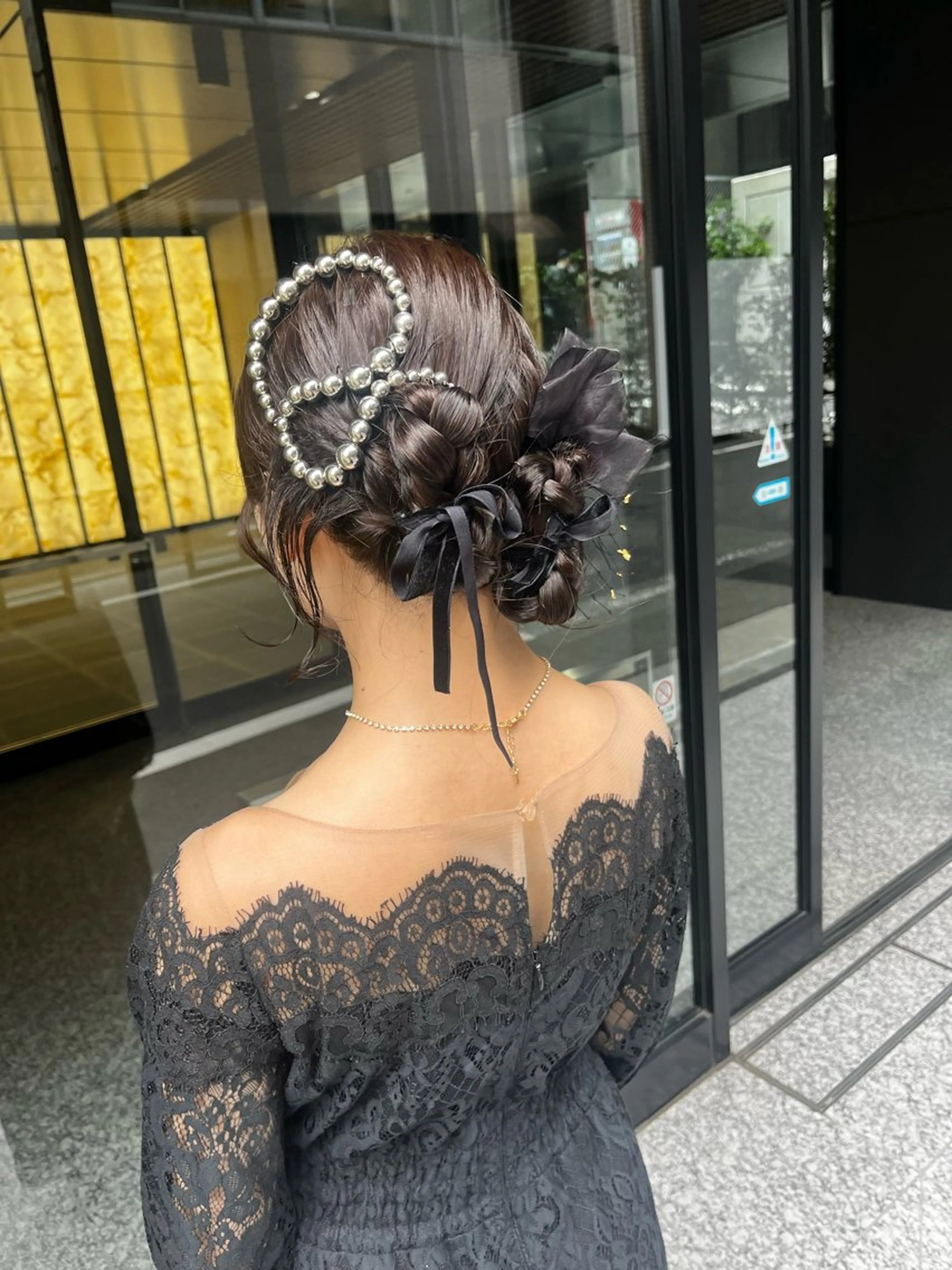 セミロング ヘアアレンジ 結婚式・ブライダル ⭐️ アユミ⭐️のヘアスタイル