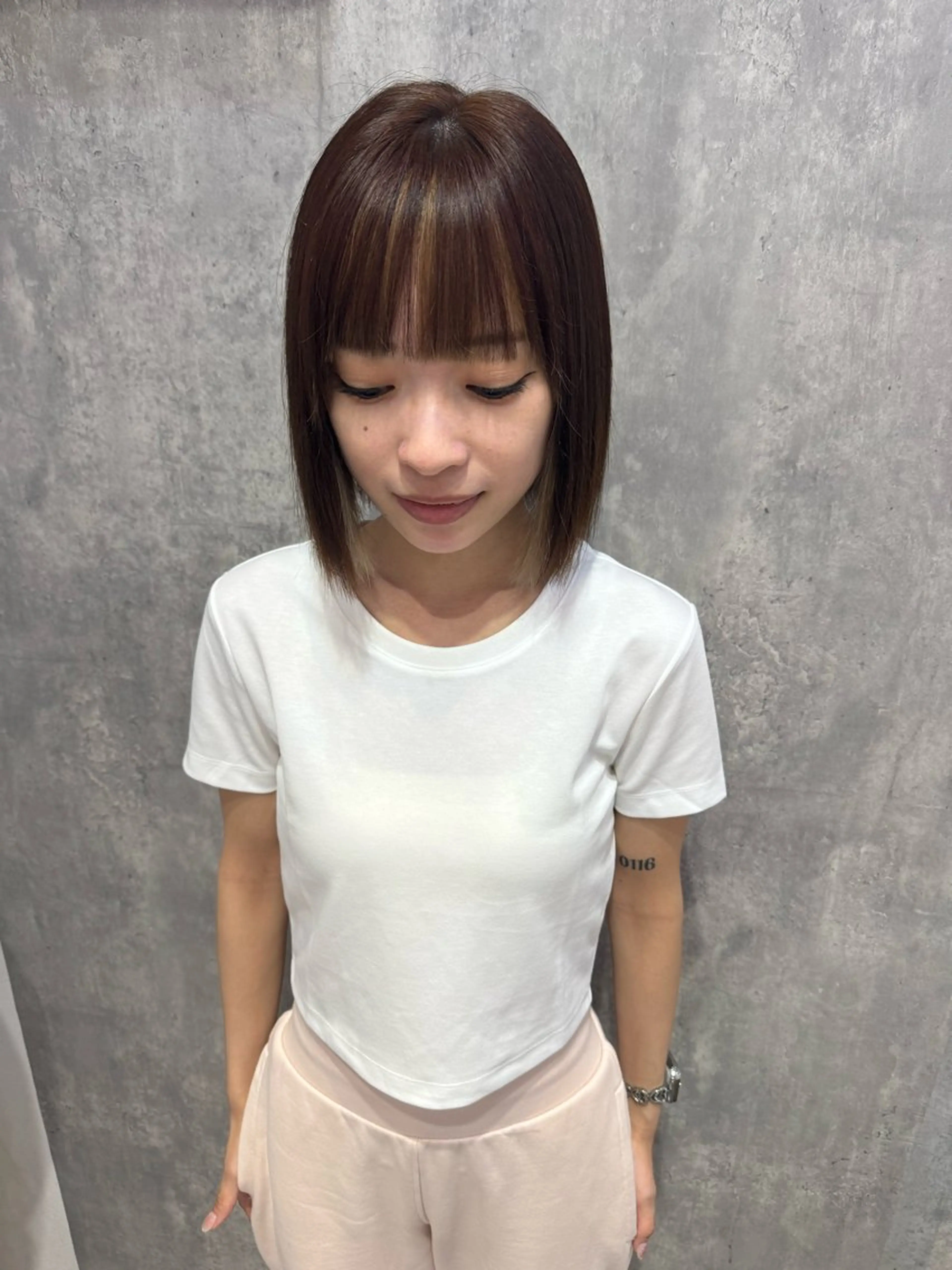 ミディアム カラー 赤み無し柔らかカラー 【梅田】madokaのヘアスタイル