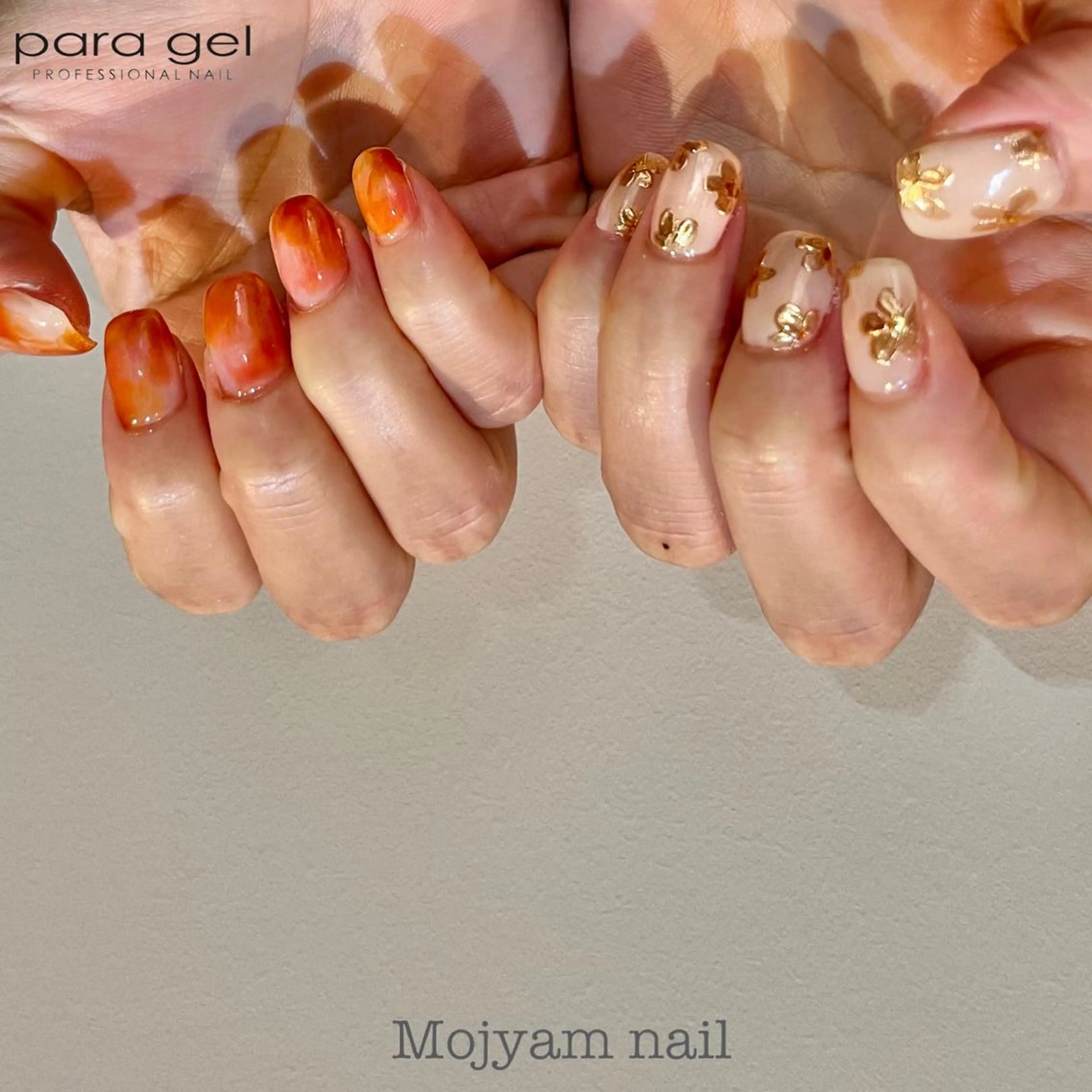 ネイル フラワーネイル 韓国ネイル 大理石ネイル(マーブル) ミラーネイル ニュアンスネイル ハンドネイル Mojyam nail所属・松本 実咲のネイルデザイン