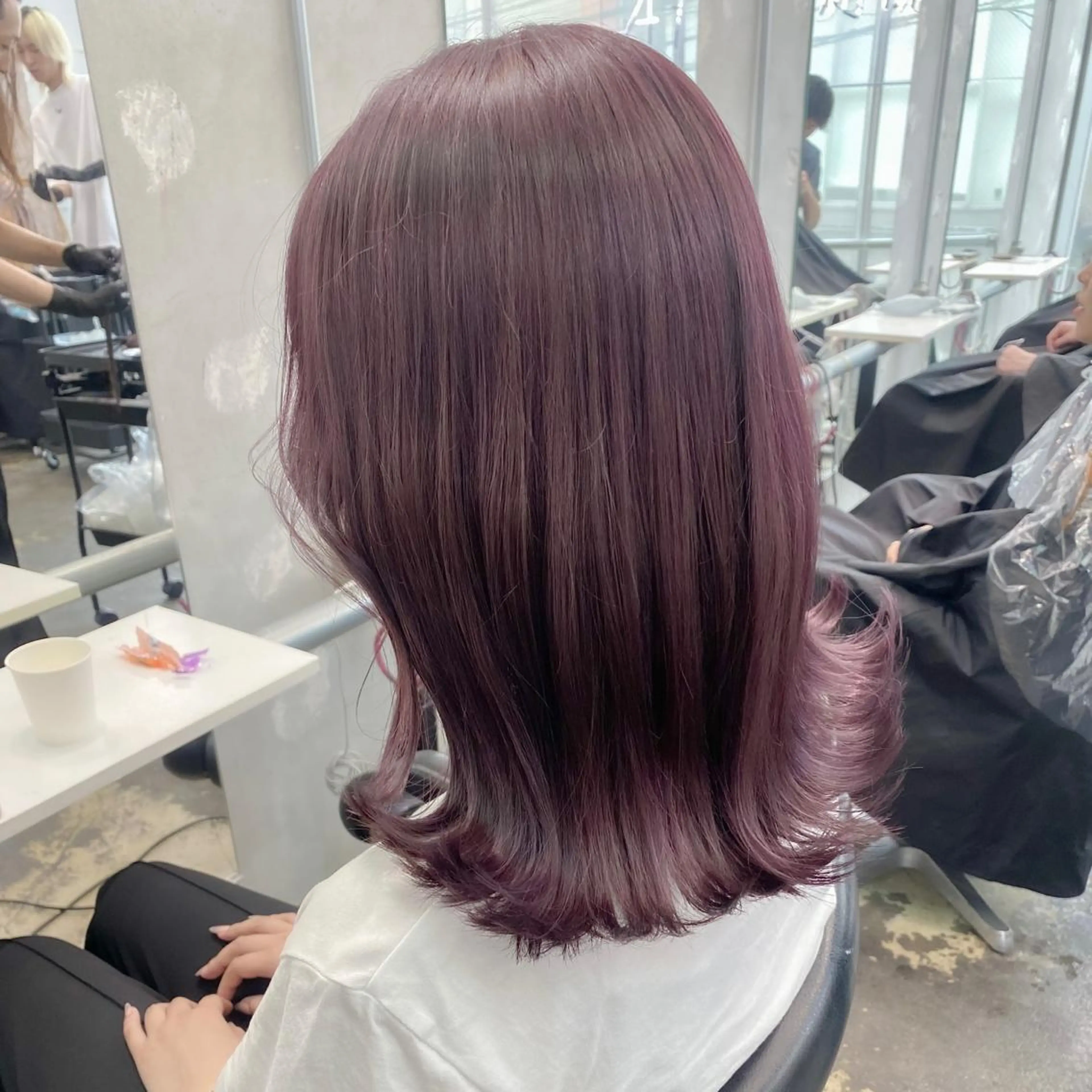 セミロング カラー 💗💗韓国レイヤー yu-ki💗💗のヘアスタイル