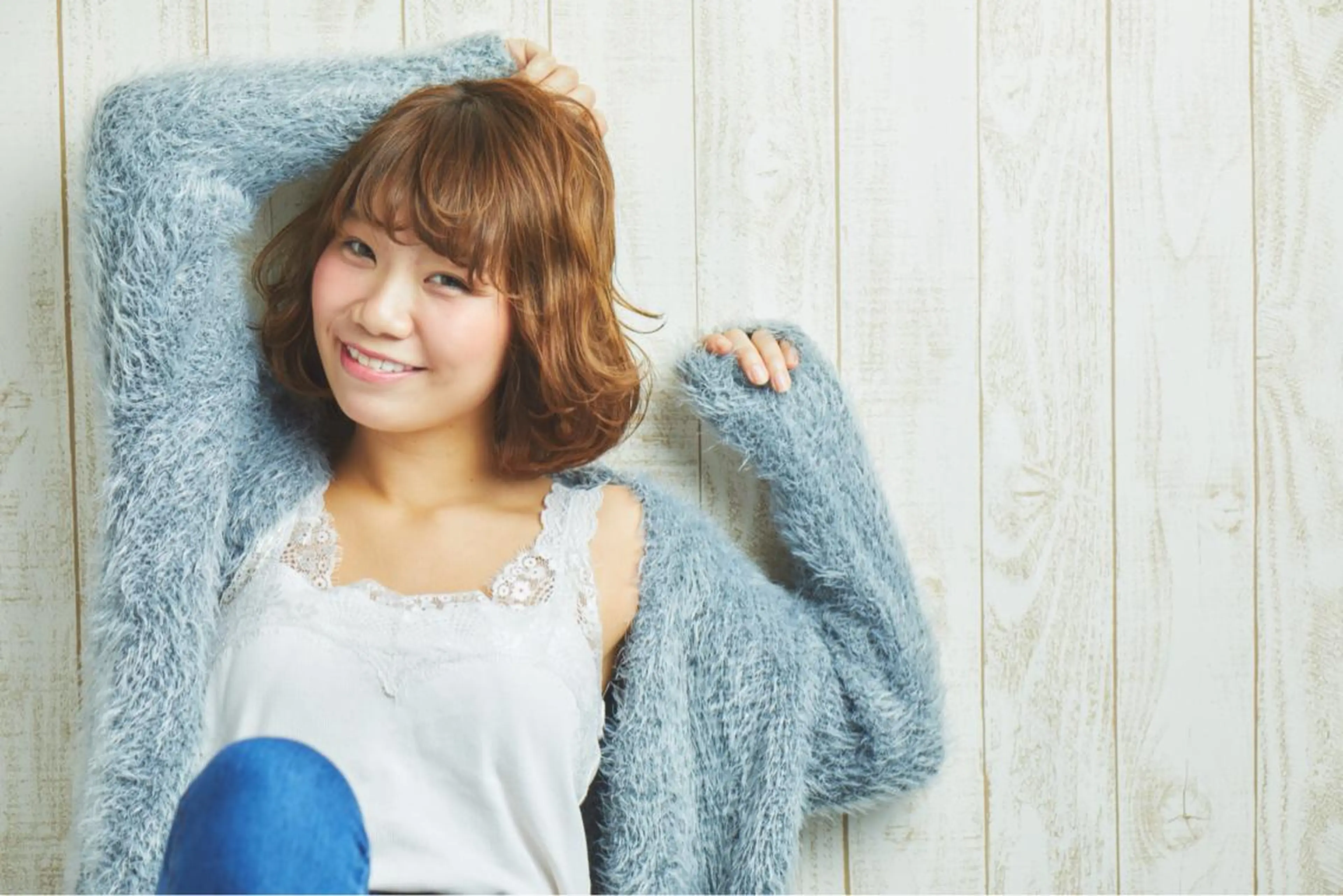 ショート ミディアム セミロング カラー パーマ ミディアムパーマ セミロングパーマ LUCK本厚木 浦住 貴大のヘアスタイル