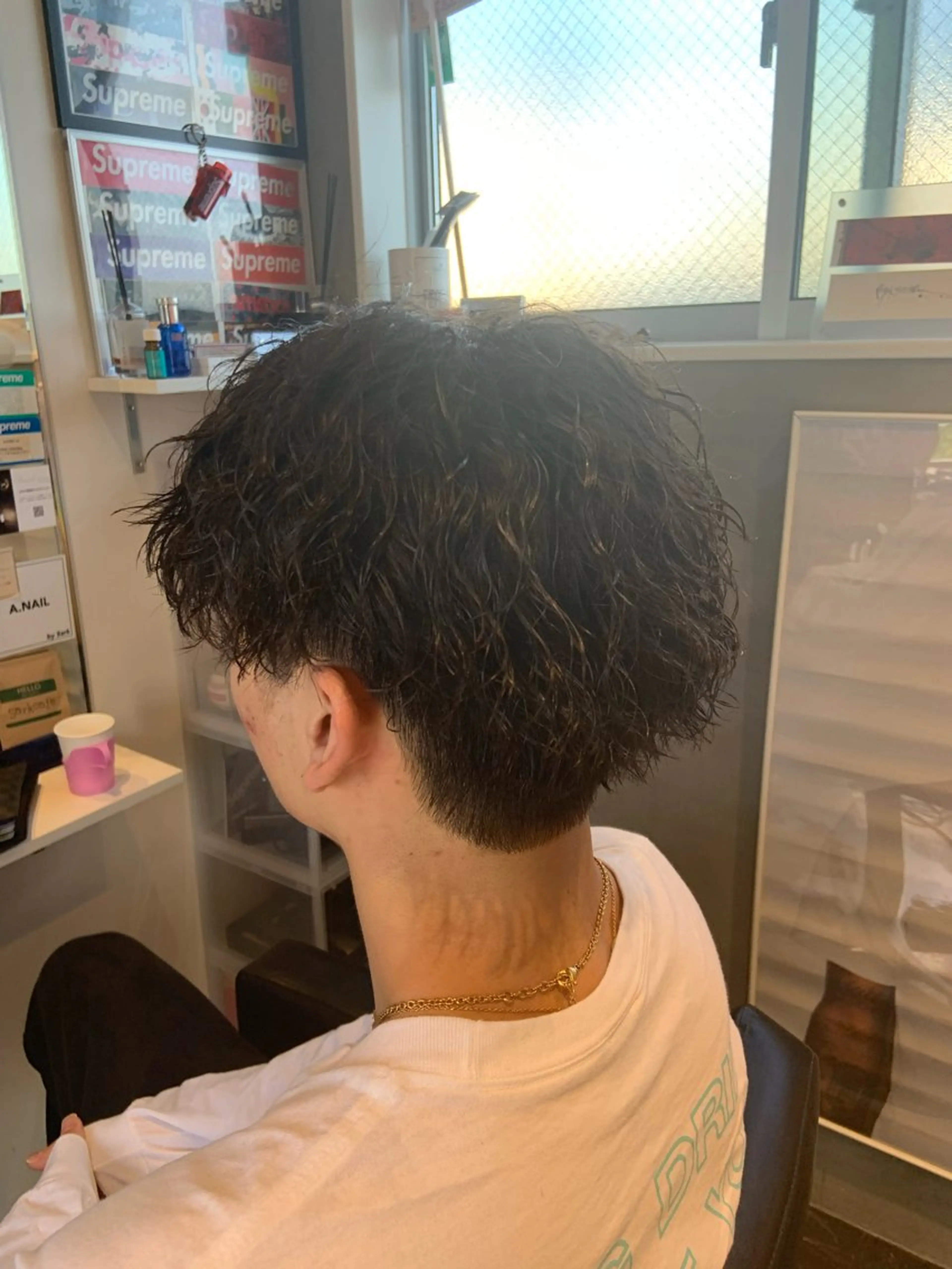 パーマ メンズ カット パーマ 原谷 一成のヘアスタイル