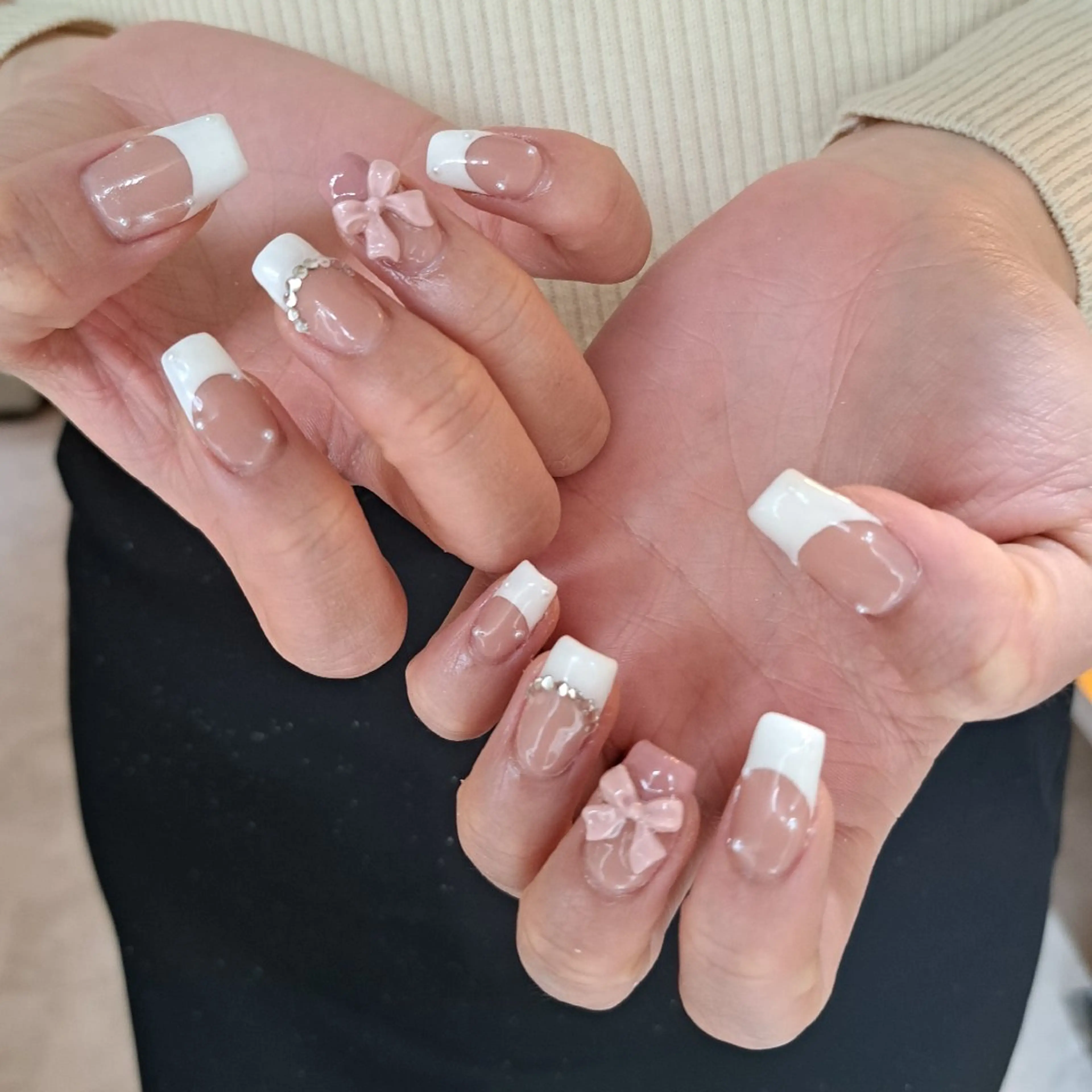 ネイル アートネイル フレンチネイル ジェルネイル 持ち込み ピンク Nail mood /アートし放題のネイルデザイン
