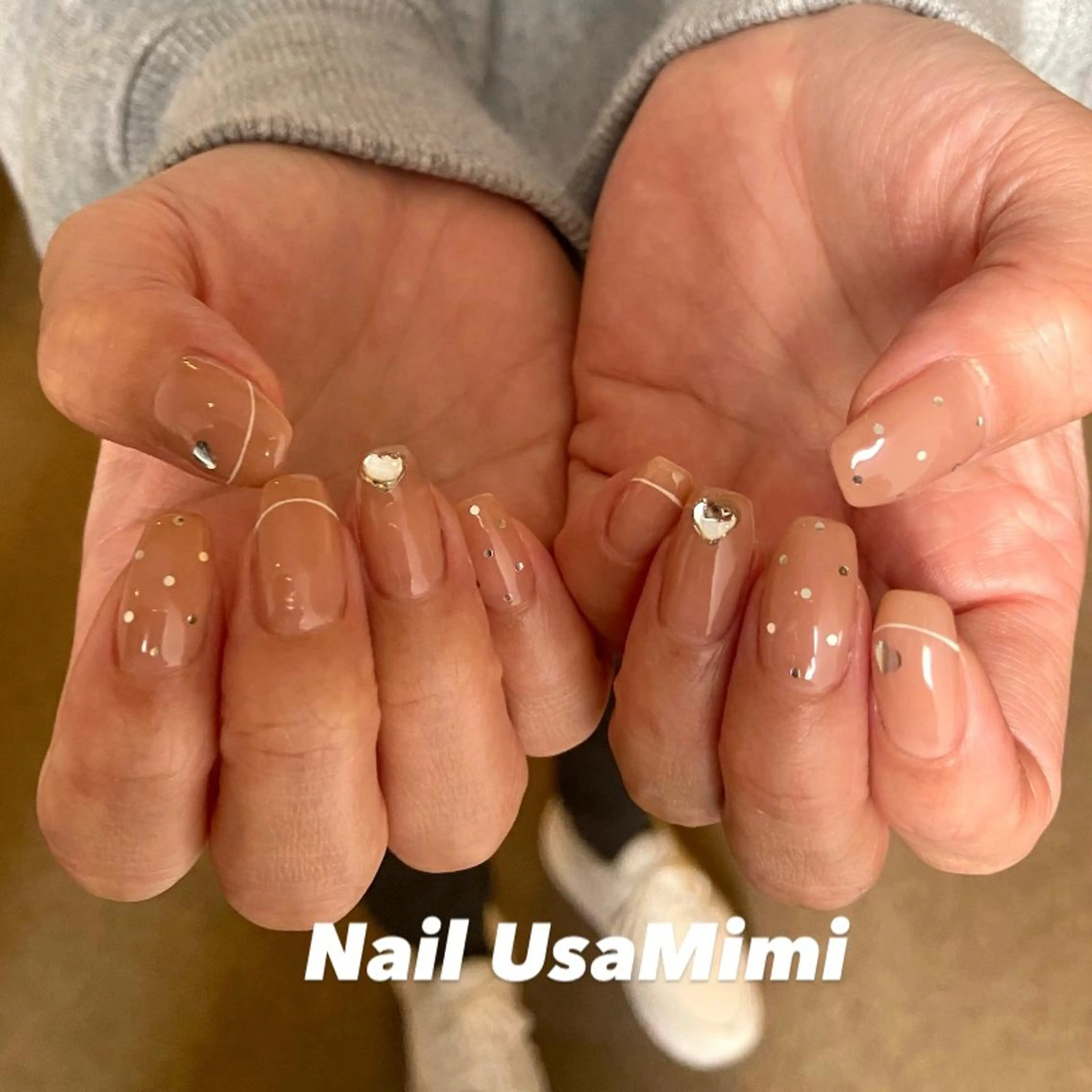 ネイル フットネイル ジェルネイル マグネットネイル 持ち込み ニュアンスネイル 本町ネイルNail UsaMimiのネイルデザイン