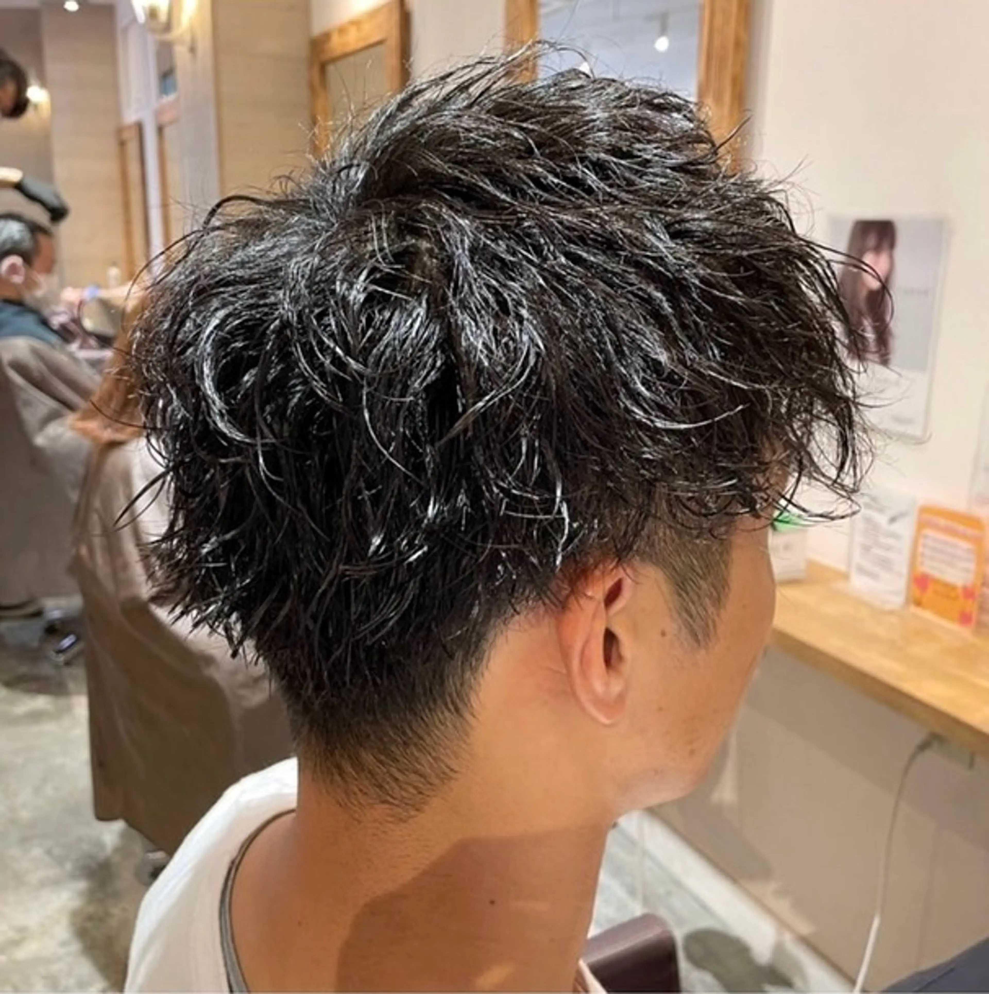 ミディアム パーマ メンズ カット パーマ トリートメント 🔹メンズパーマ× ブリーチ/NORIのヘアスタイル