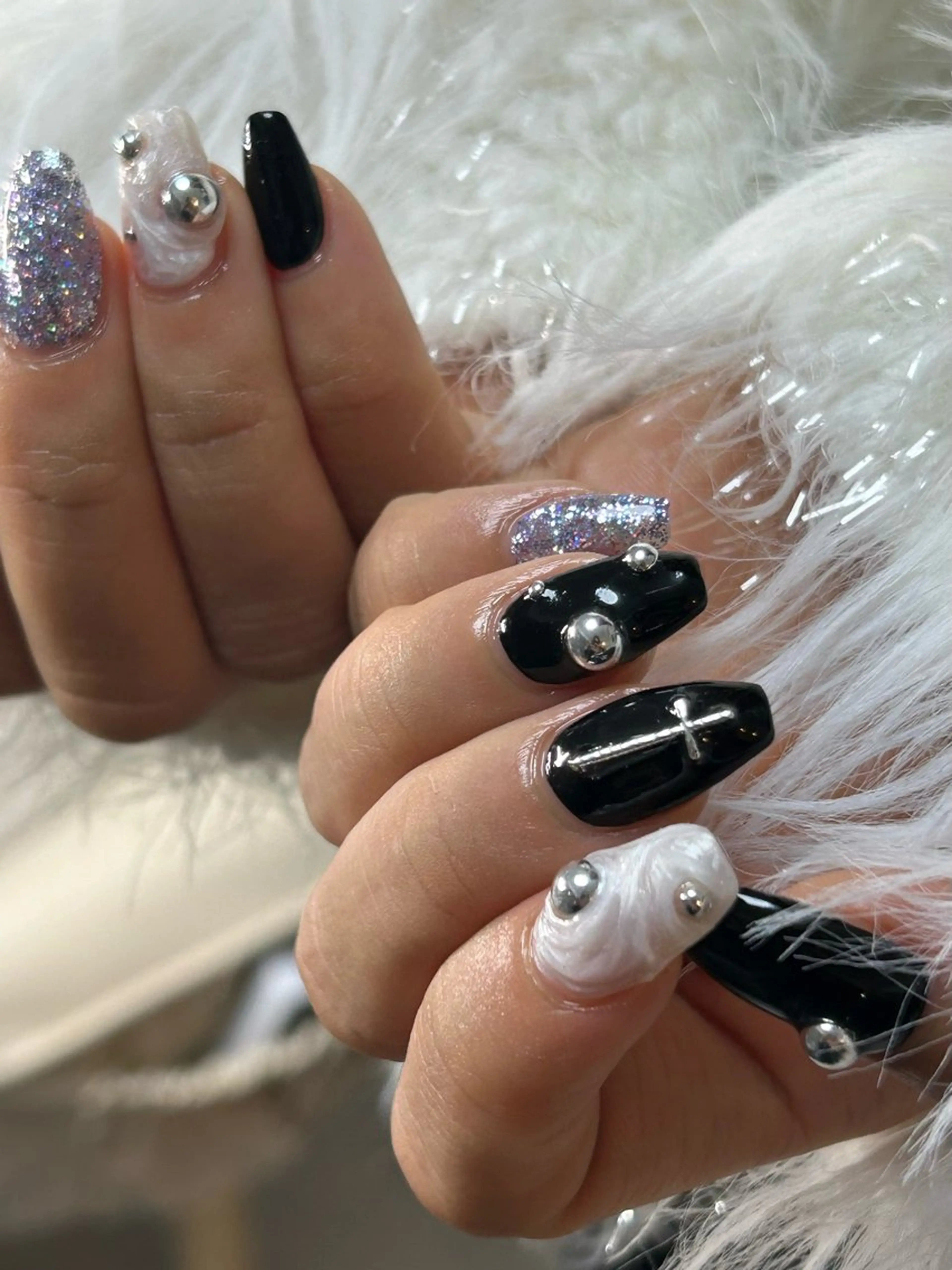 ネイル アートネイル キラキラネイル ハンドネイル ten nail salon　かえでのネイルデザイン