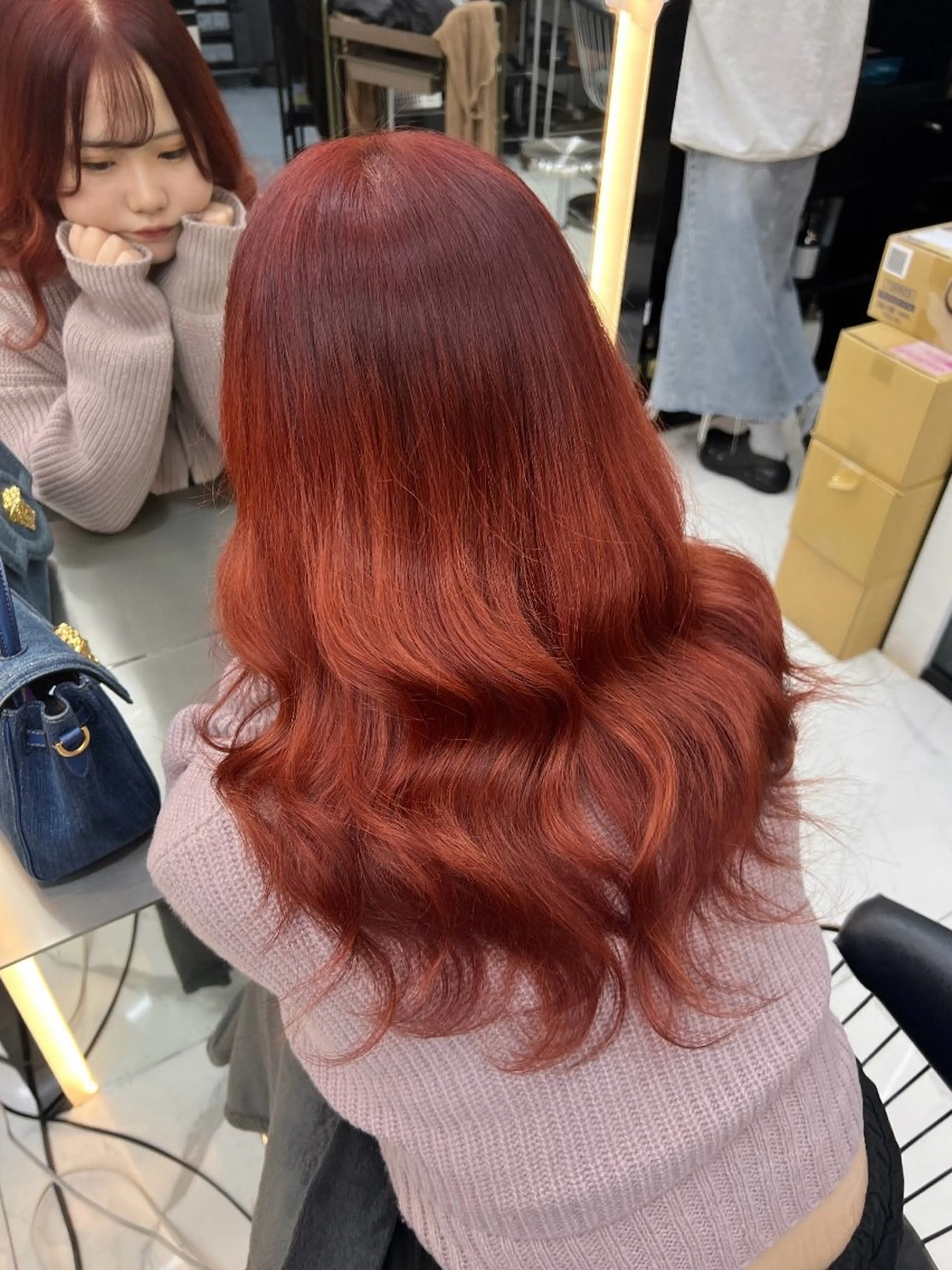 セミロング カラー ヘアカラー ハイトーン/髪質改善 🦋KASUGA🖤のヘアスタイル